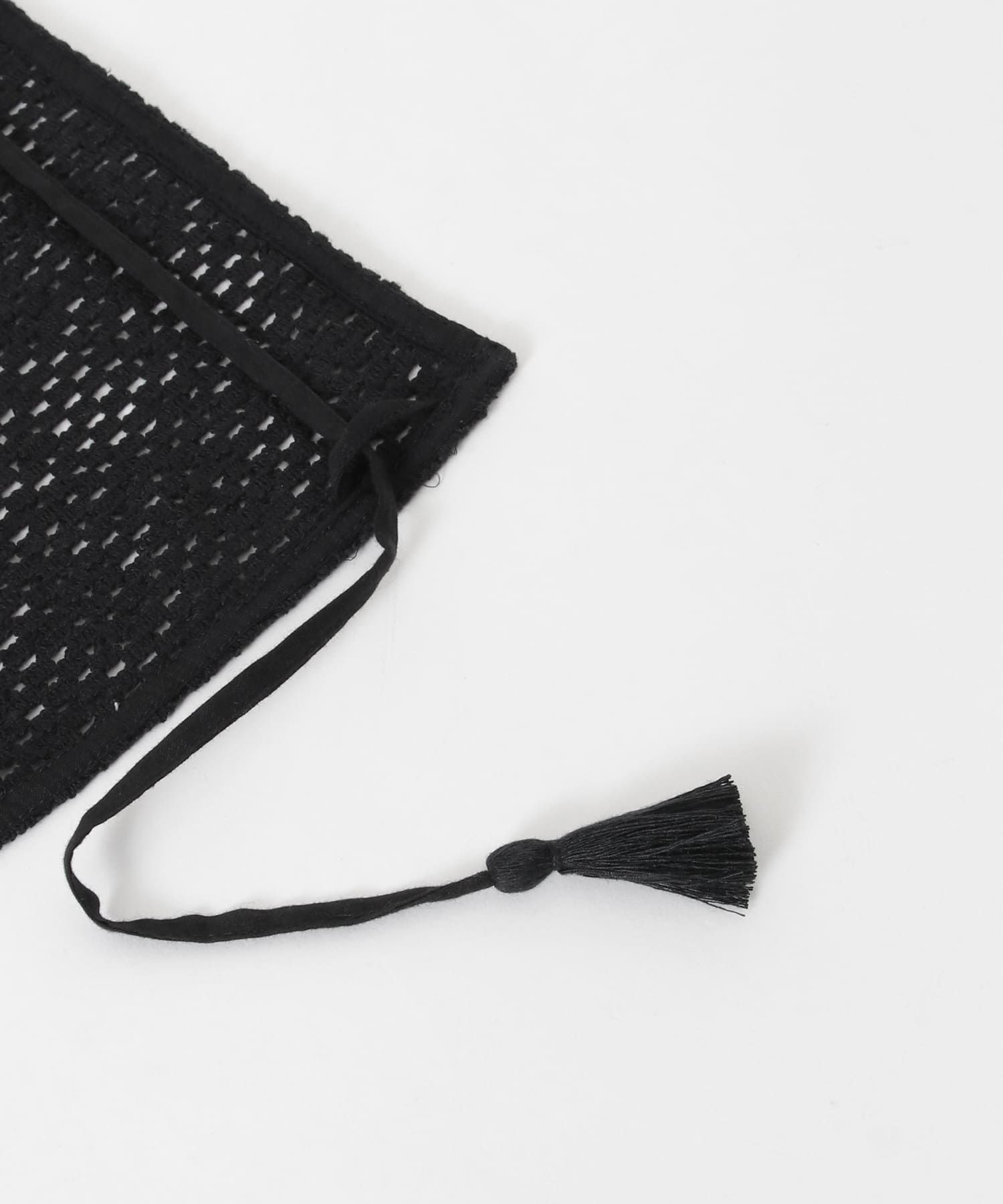 インドコットンレースストール BLACK FREE