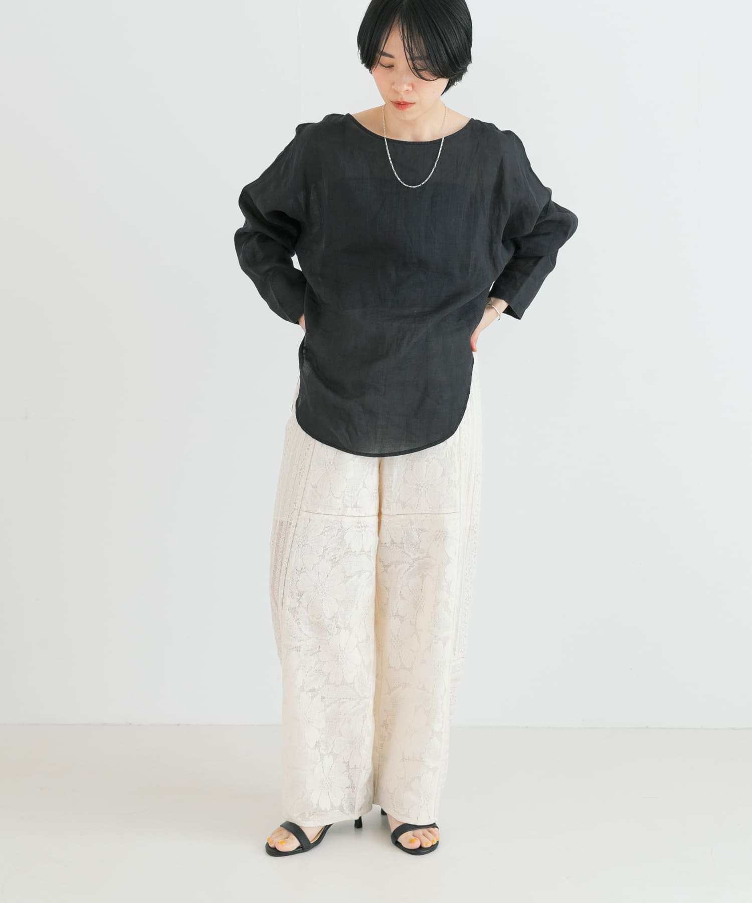 ストラップサンダル BLACK 36
