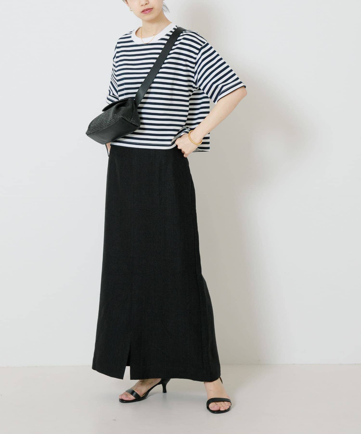 ストラップサンダル BLACK 37