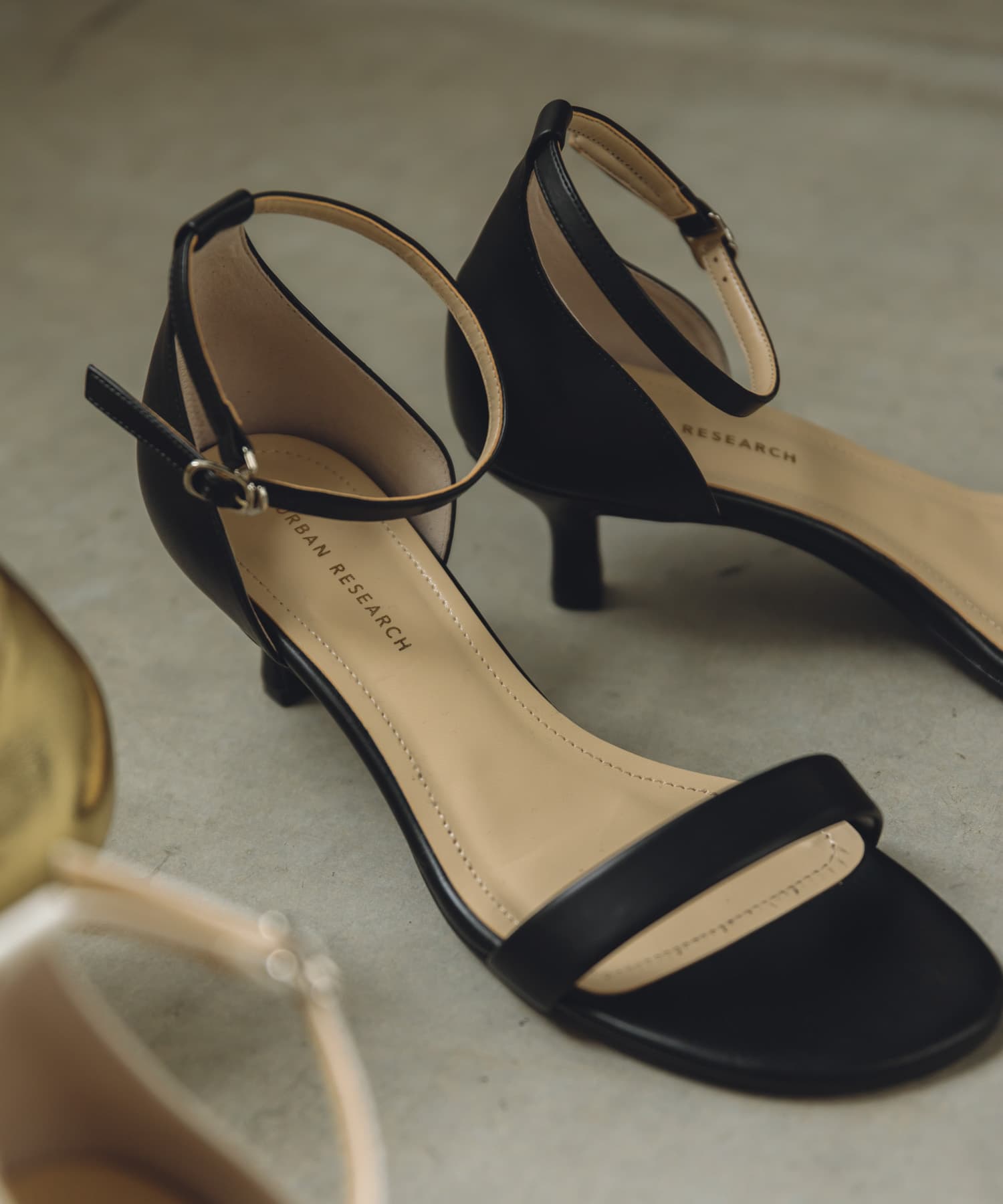 ストラップサンダル BLACK 37
