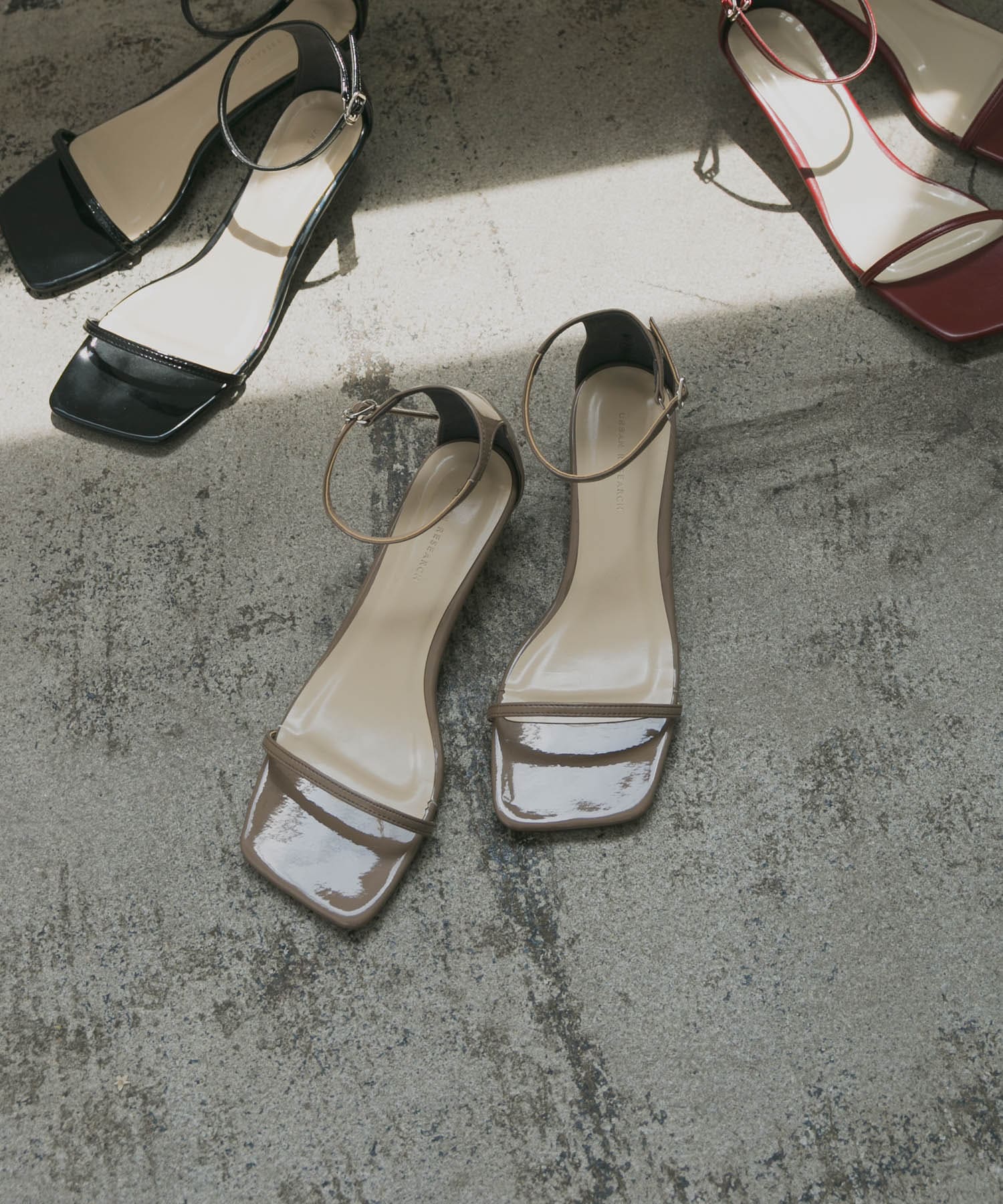 ナローストラップサンダル E.BEIGE 36