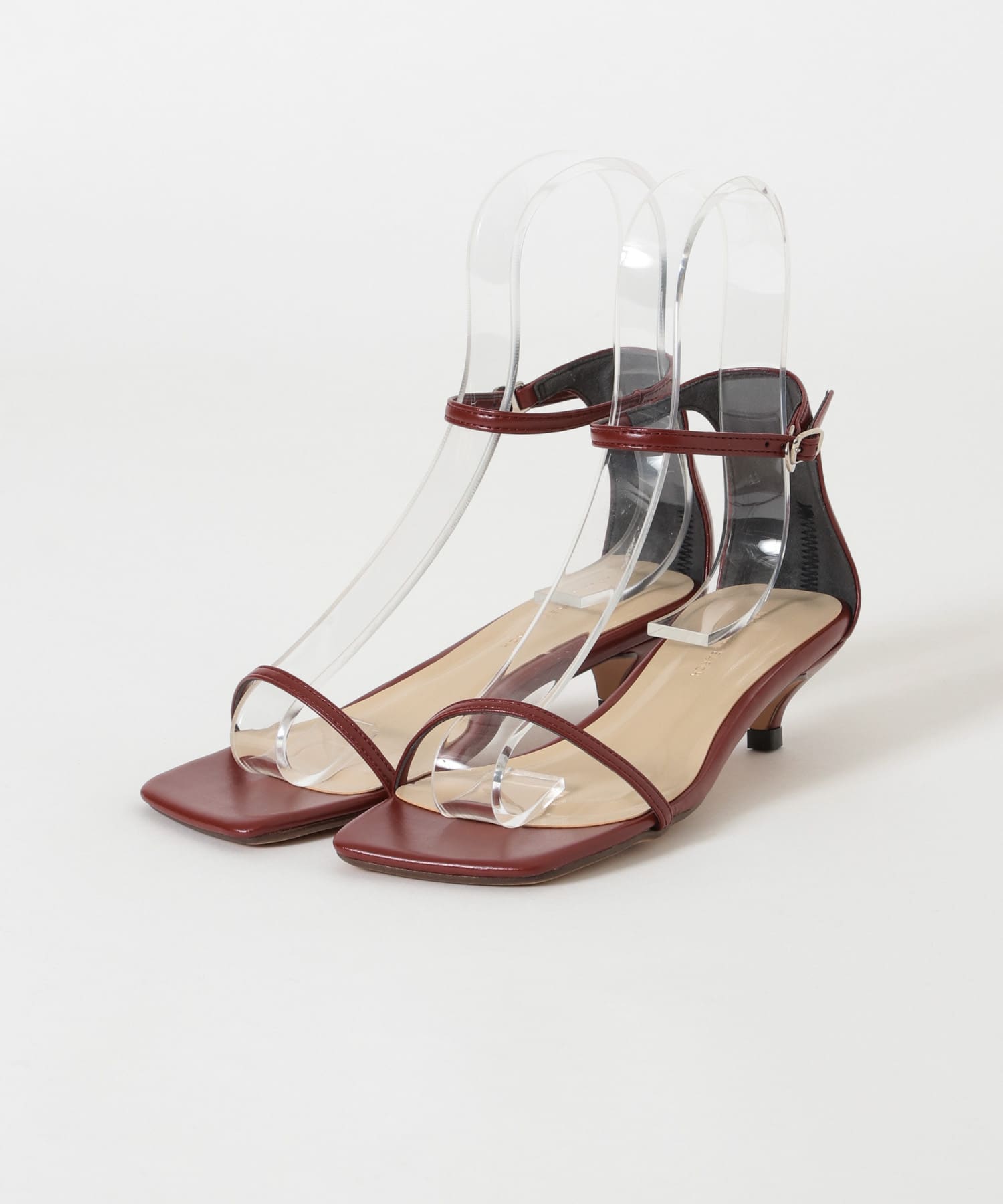 ナローストラップサンダル MAROON 36