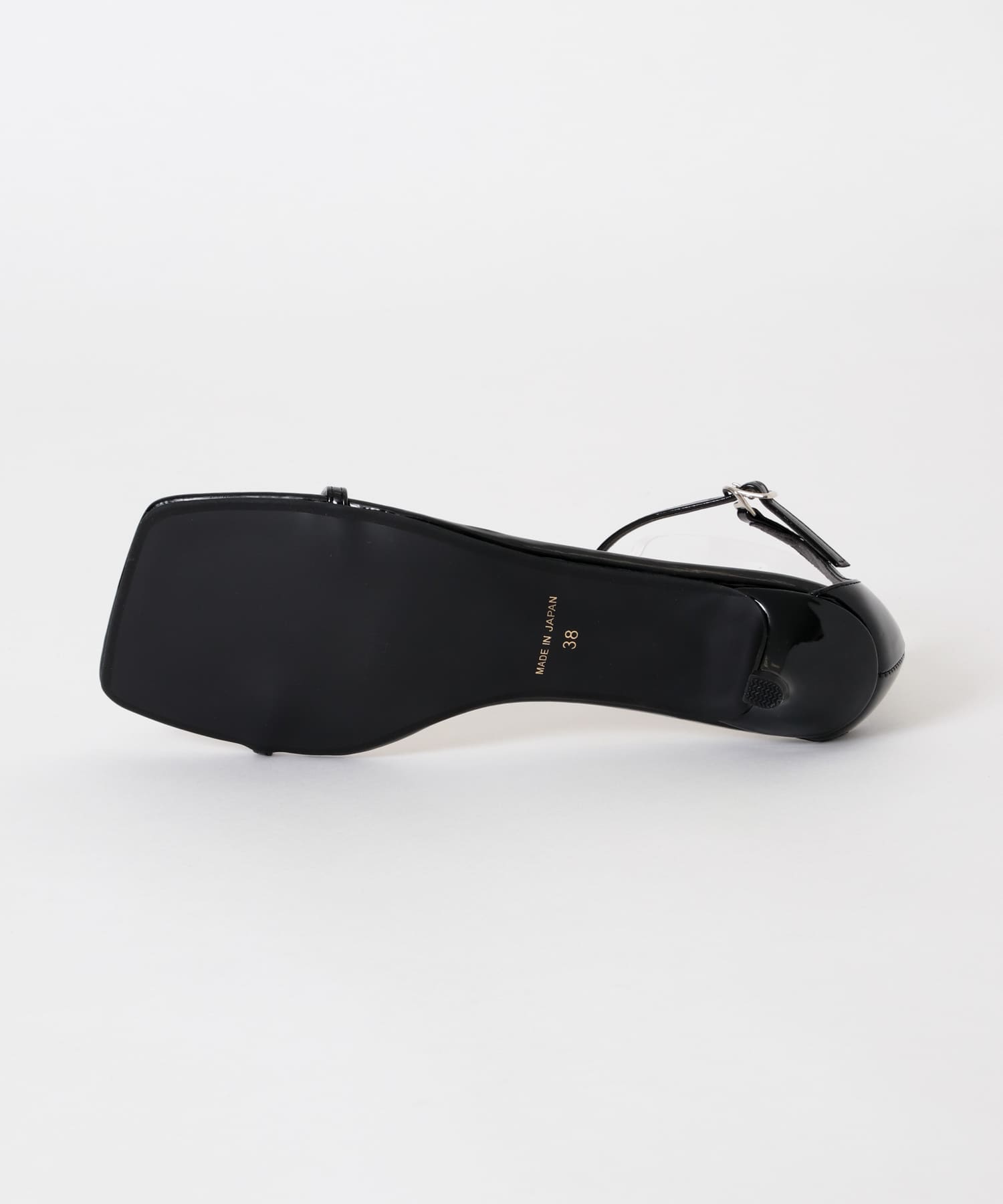 ナローストラップサンダル E.BLACK 36