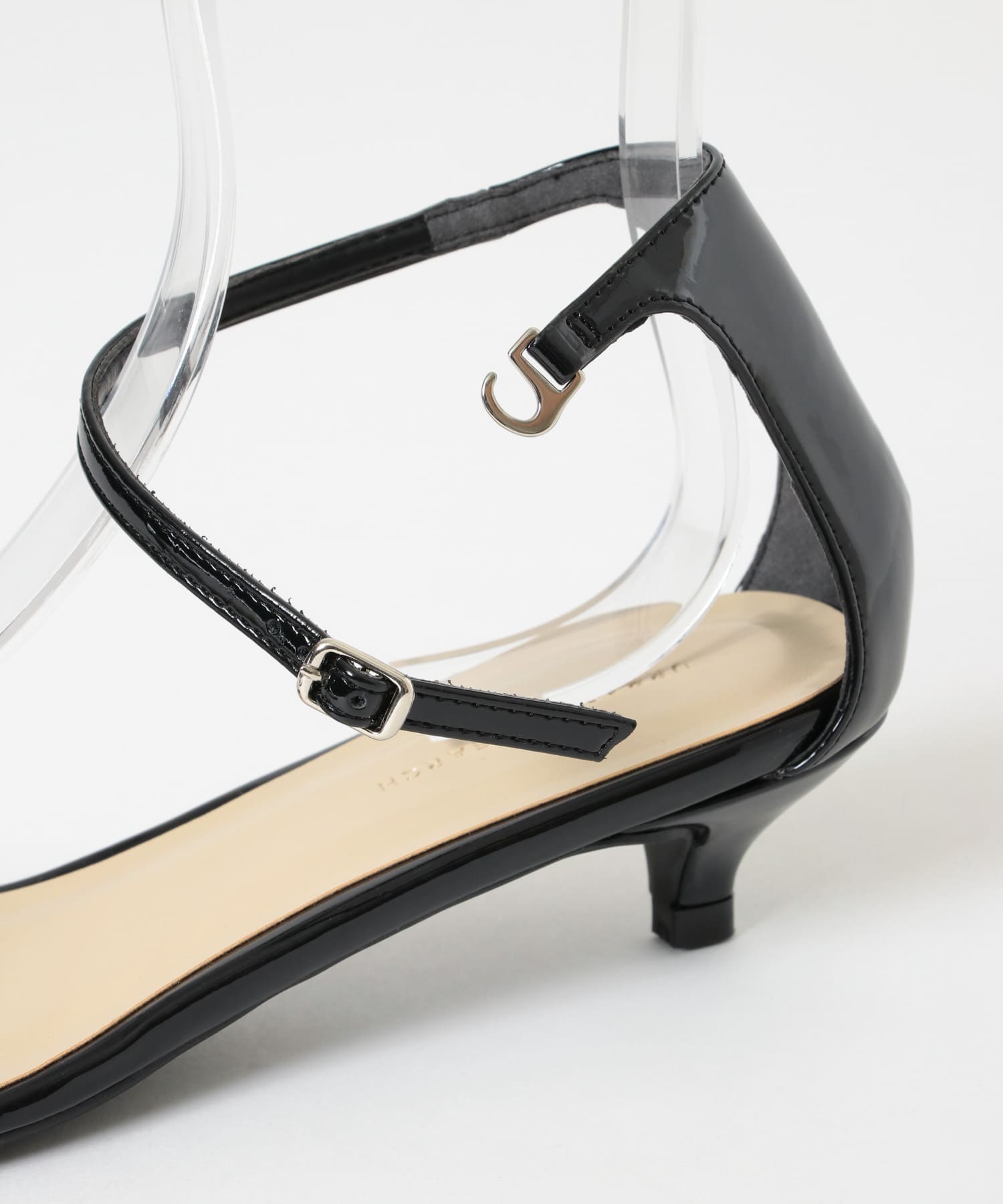 ナローストラップサンダル E.BLACK 36