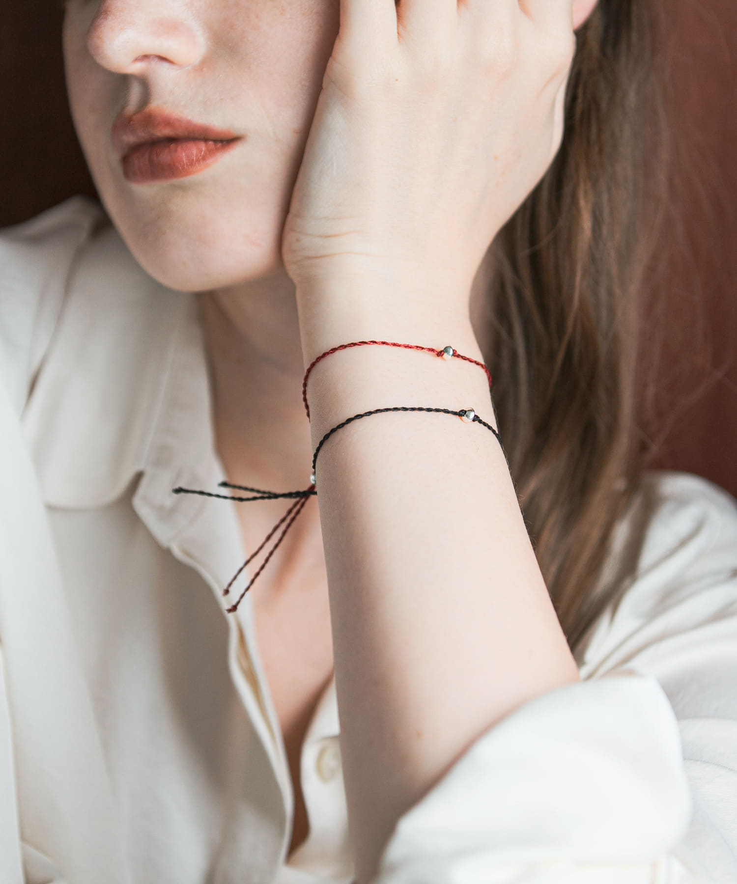 decor『デコール』　String Bracelet BLACK -