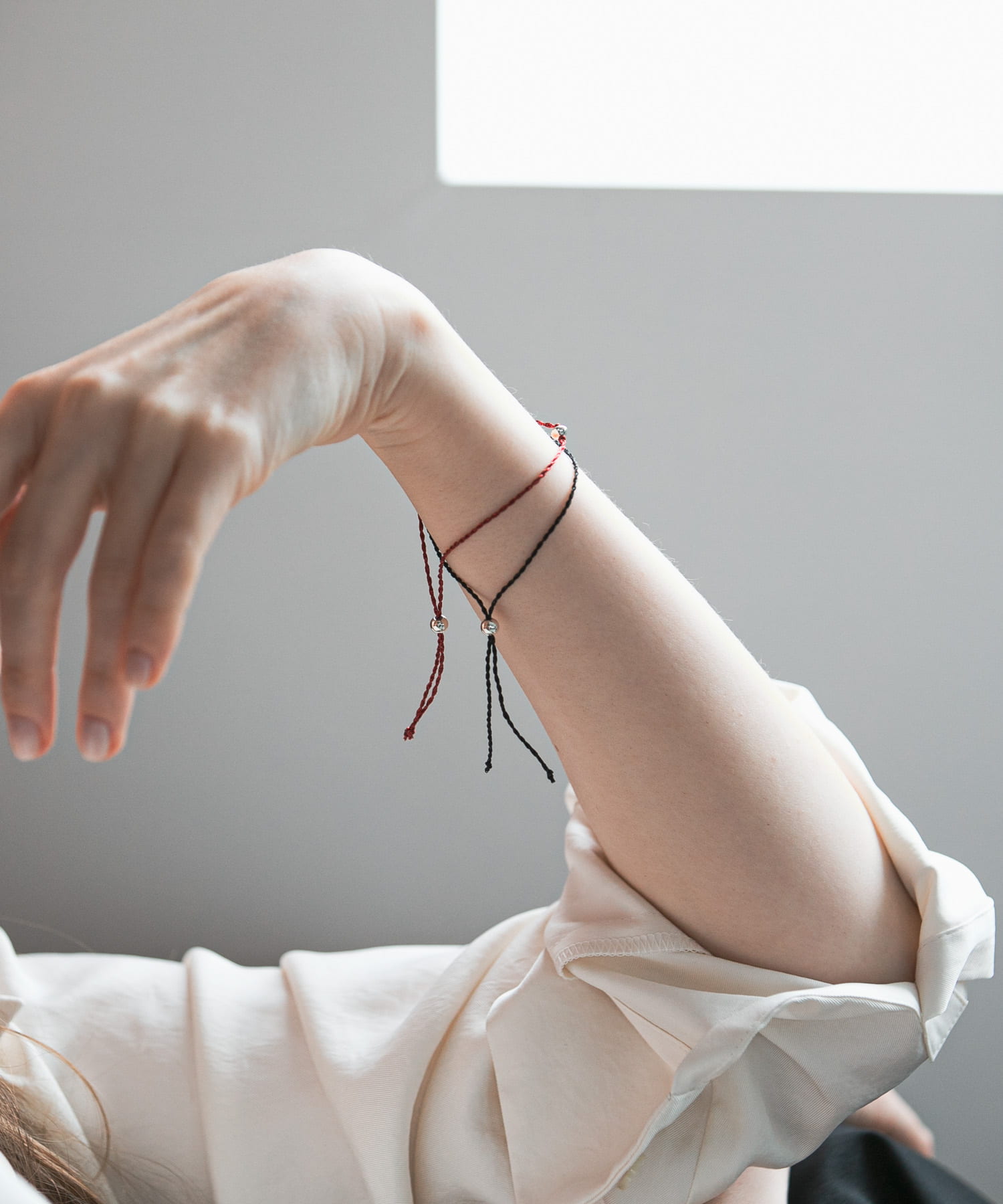 decor『デコール』　String Bracelet BLACK -
