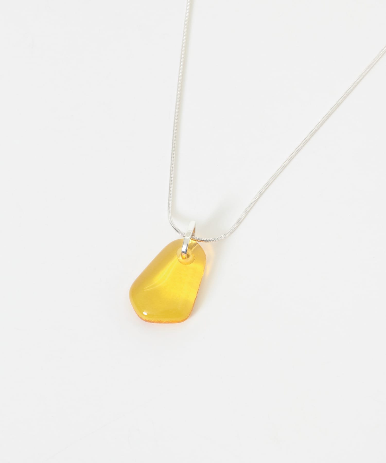 decor『デコール』　Rectangleglass Necklace YELLOW -