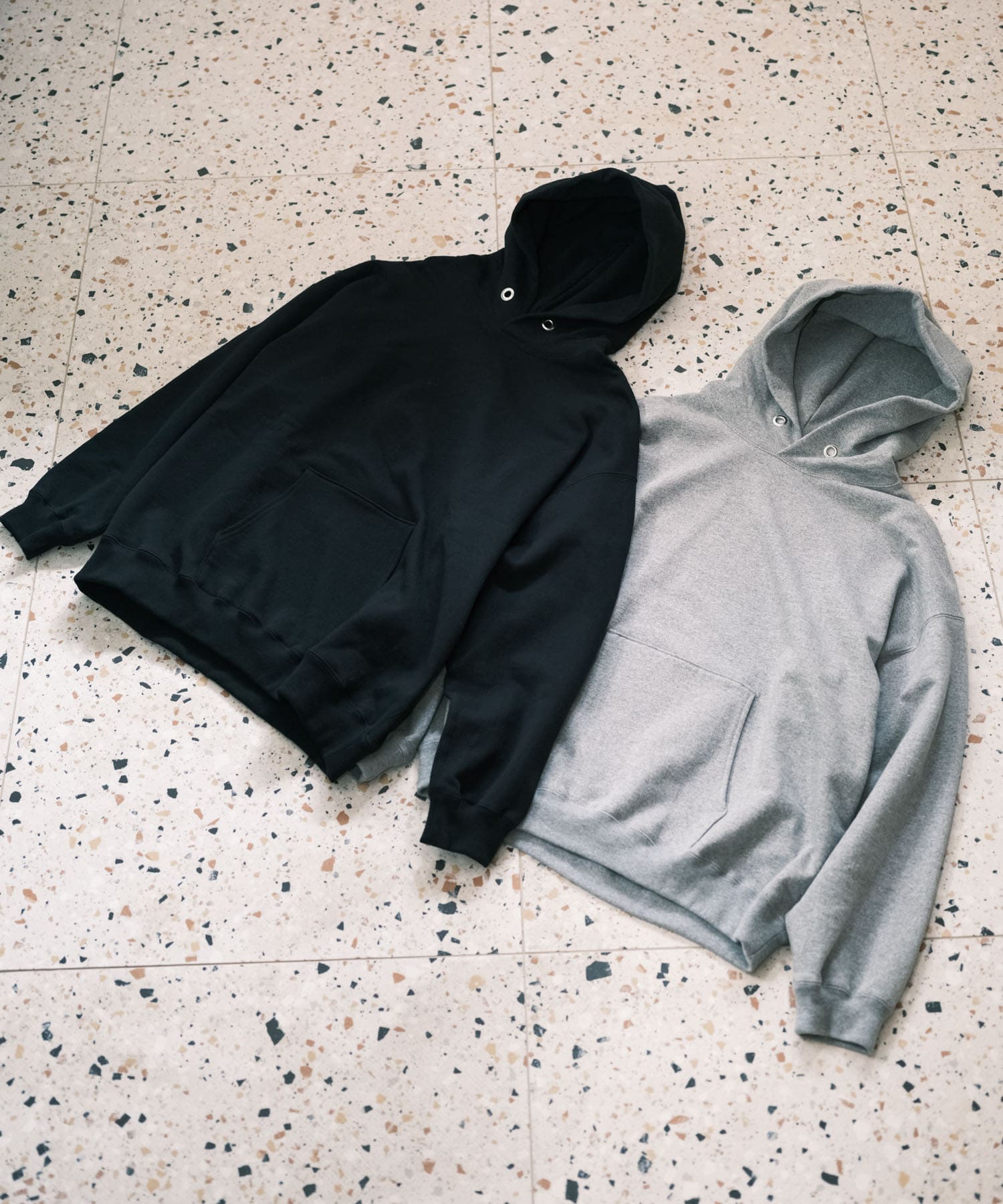 SUPER WIDE SWEAT PARKA NAVY 2