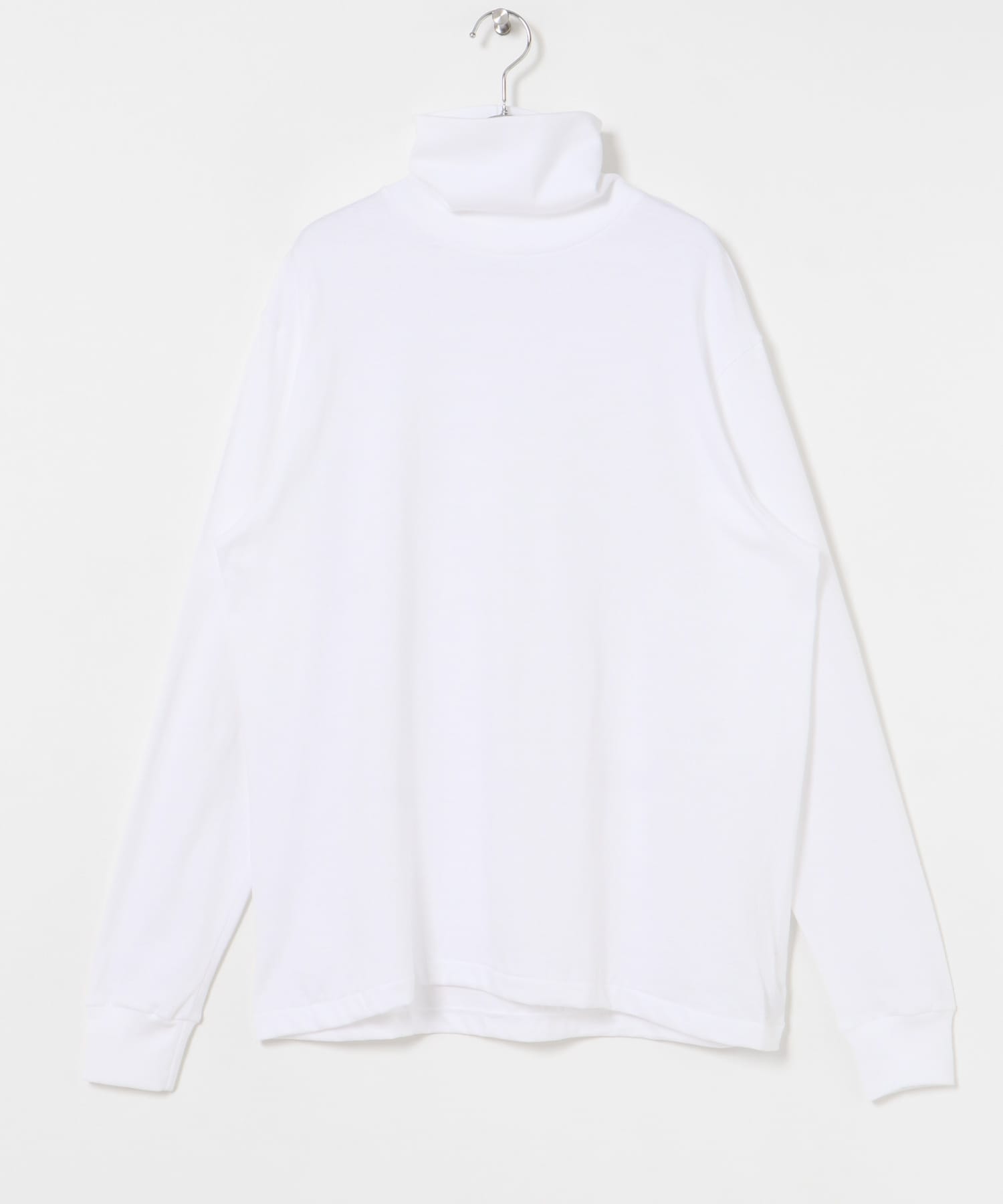 久米繊維別注タートルネックLONG-SLEEVE T-SHIRTS WHITE M