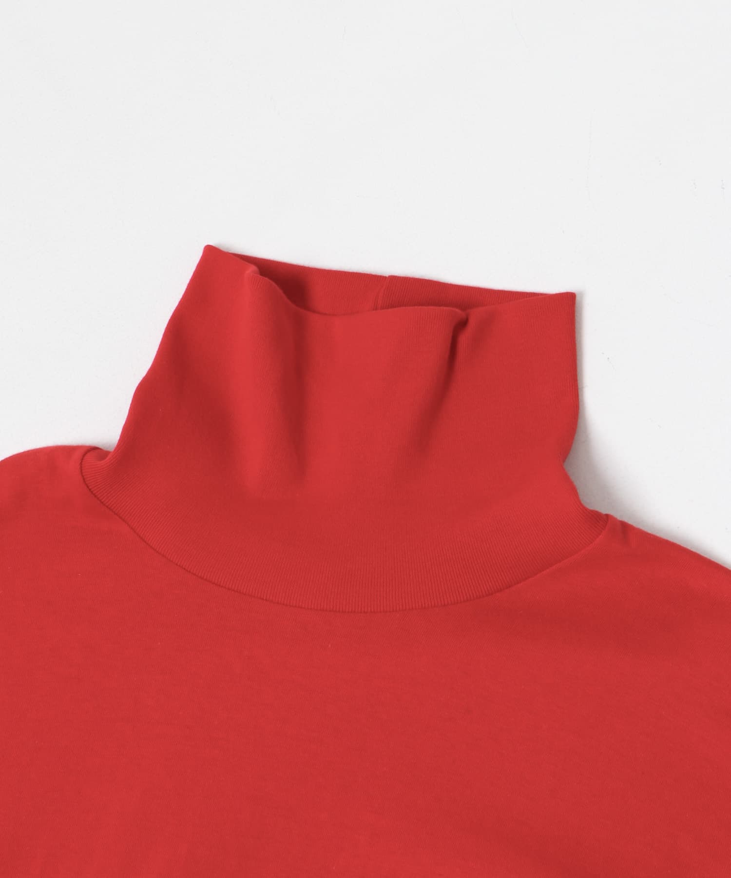 久米繊維別注タートルネックLONG-SLEEVE T-SHIRTS RED M