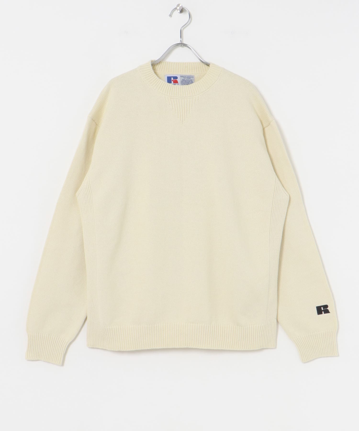 『別注』RUSSELL ATHLETIC×UR　CREW NECK PULLOVER IVORY M