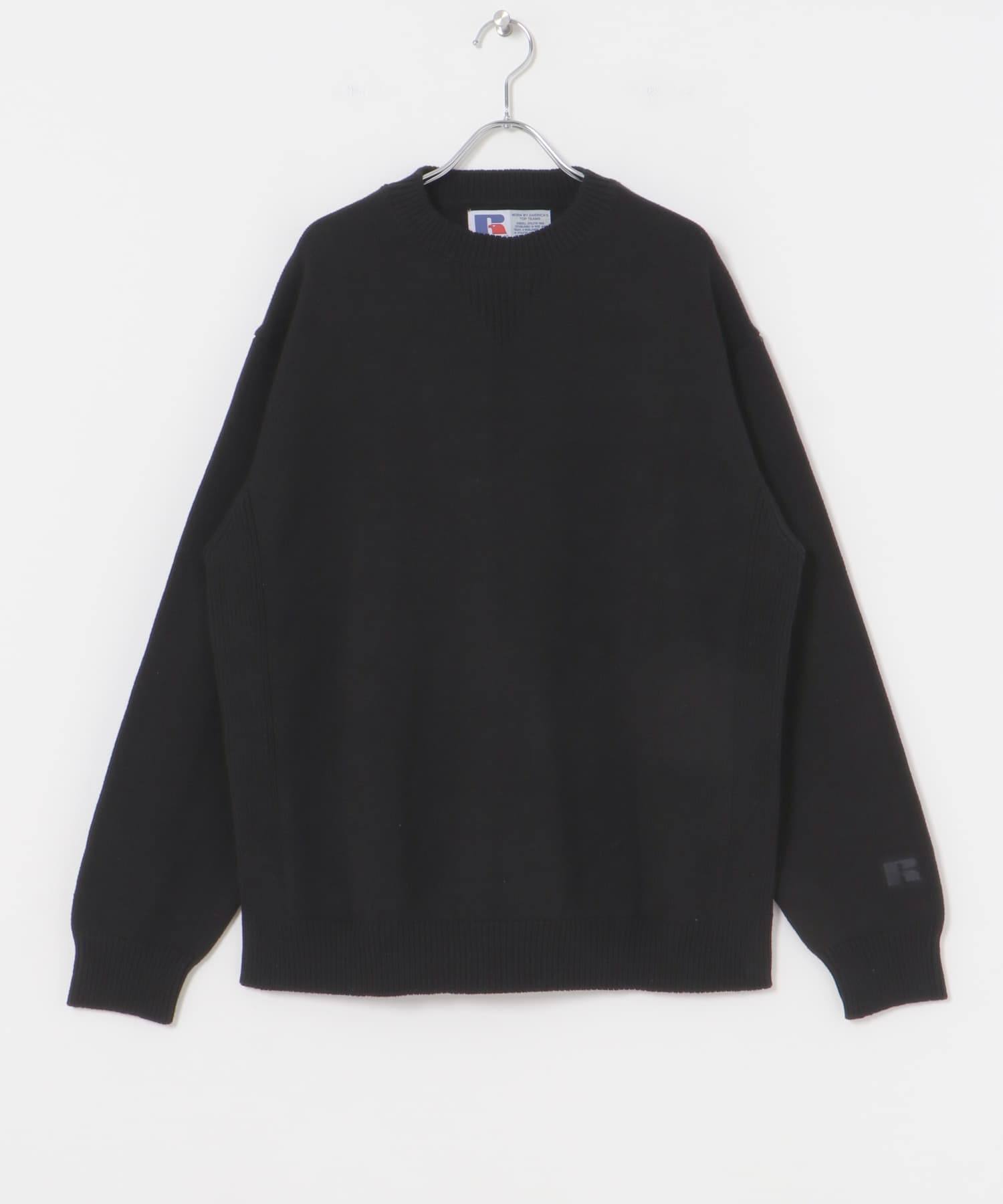 『別注』RUSSELL ATHLETIC×UR　CREW NECK PULLOVER BLACK M
