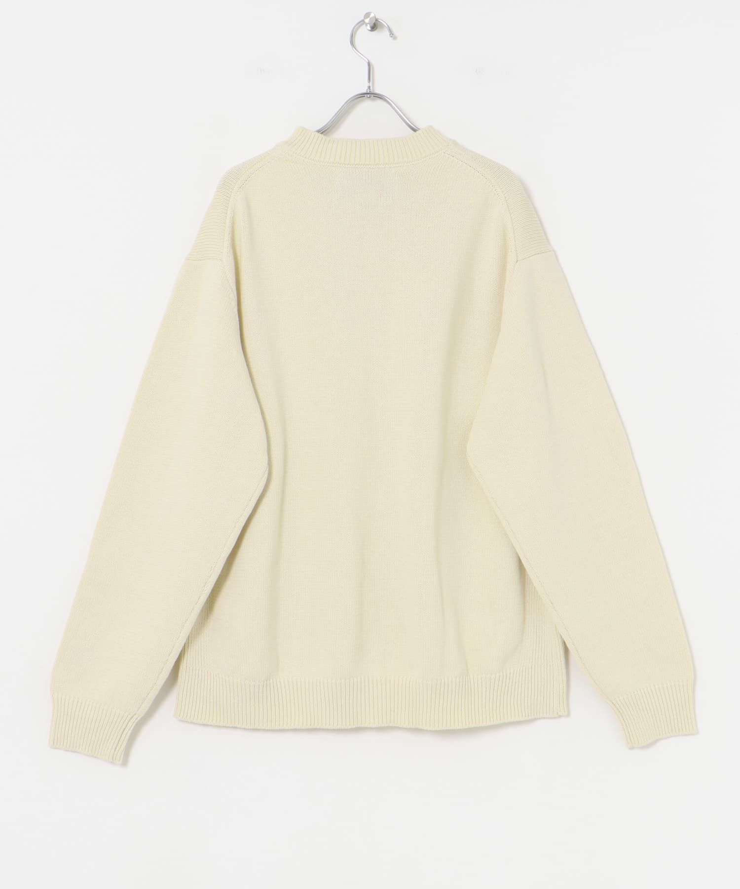 『別注』RUSSELL ATHLETIC×UR　CREW NECK CARDIGAN IVORY M