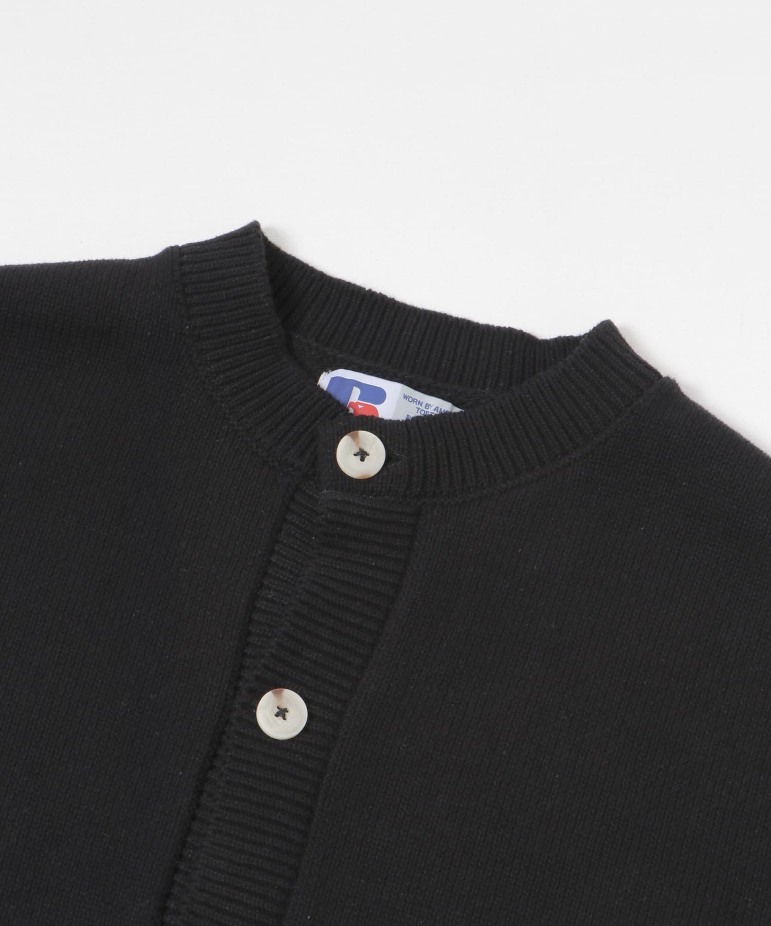 『別注』RUSSELL ATHLETIC×UR　CREW NECK CARDIGAN BLACK M