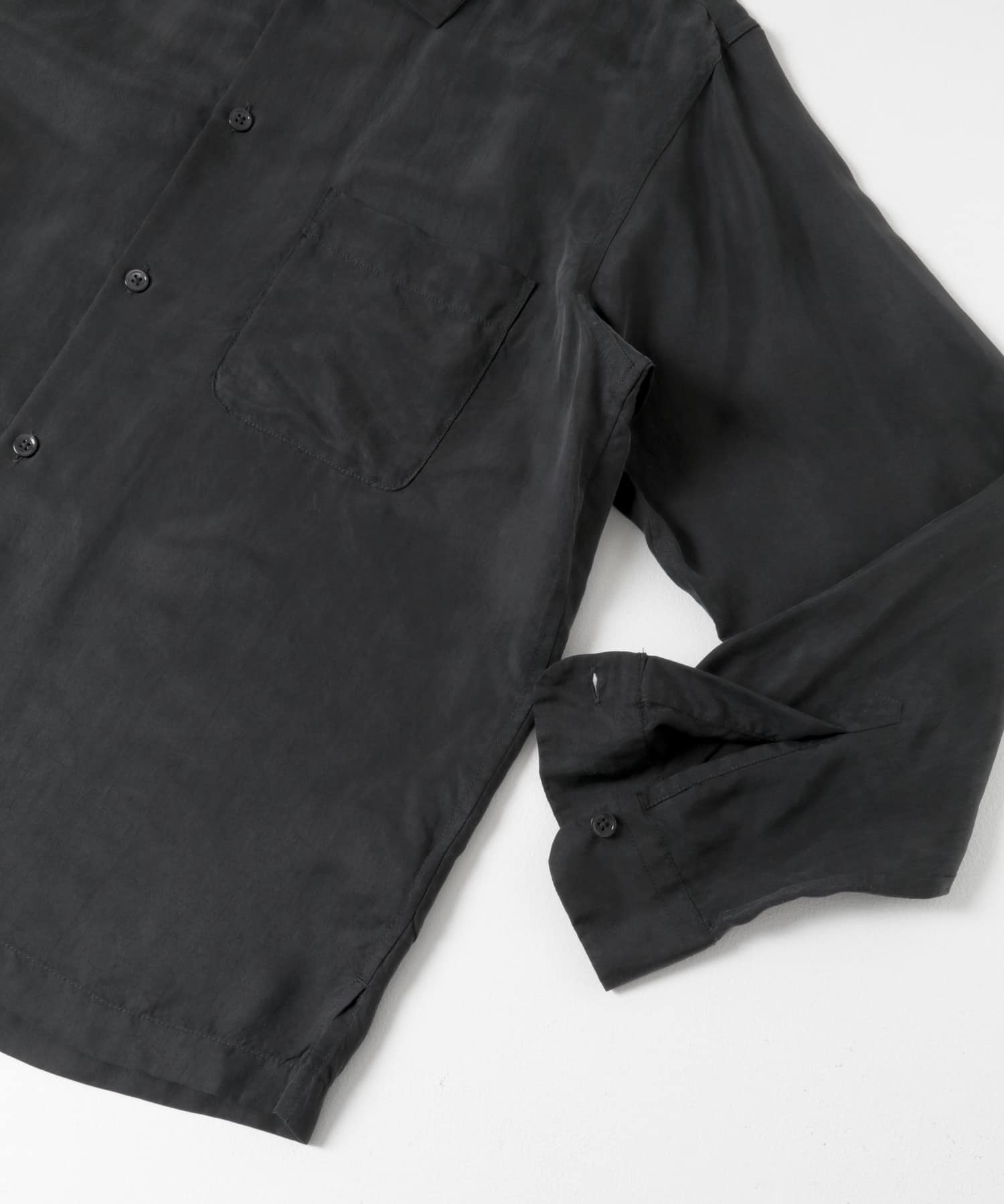 CUPRO FIBRIL BOX SHIRTS NAVY M