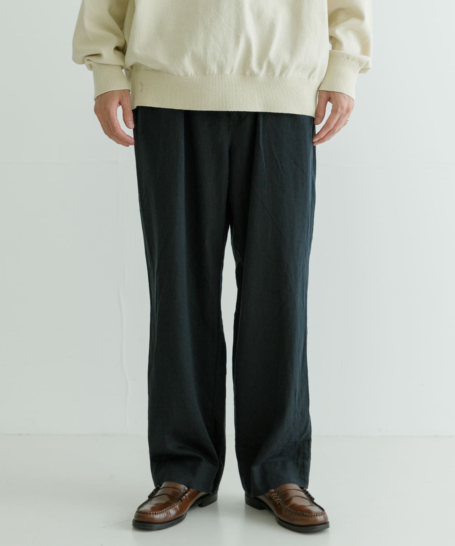 new basic デニムオーバーダイパンツ