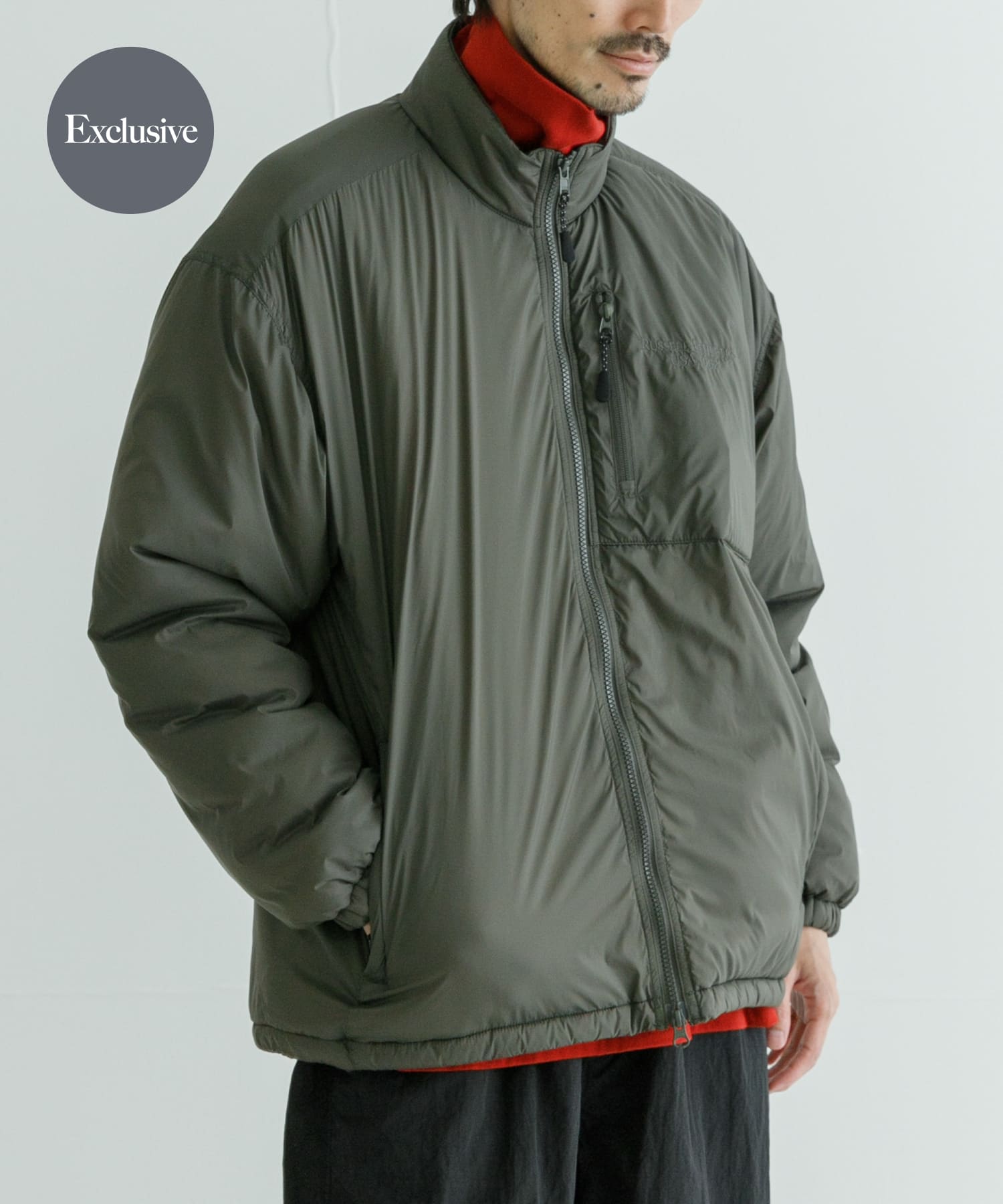 『別注』RUSSELL ATHLETIC×URBAN RESEARCH　インサレーションブルゾン KHAKI M