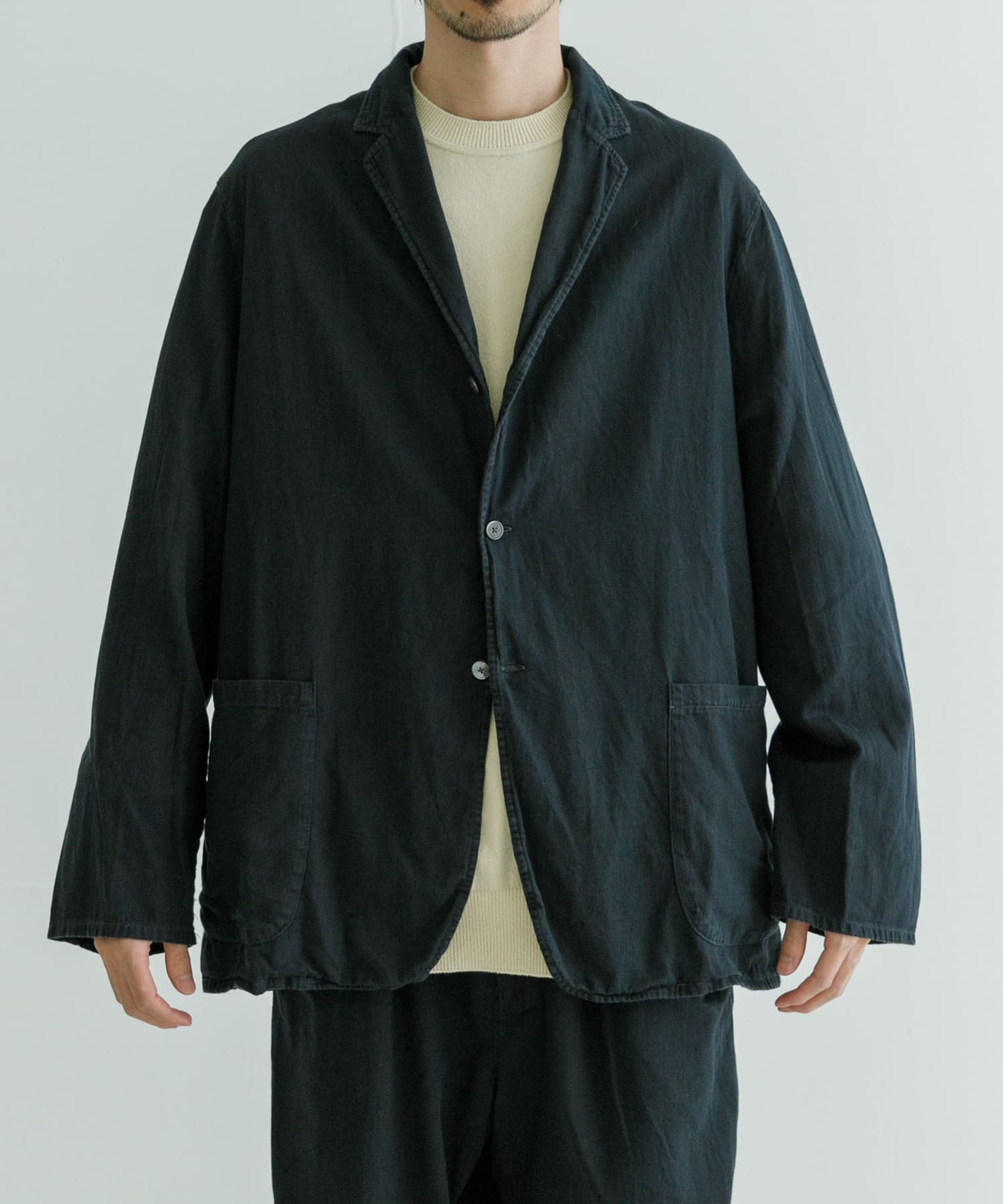 new basic デニムオーバーダイジャケット