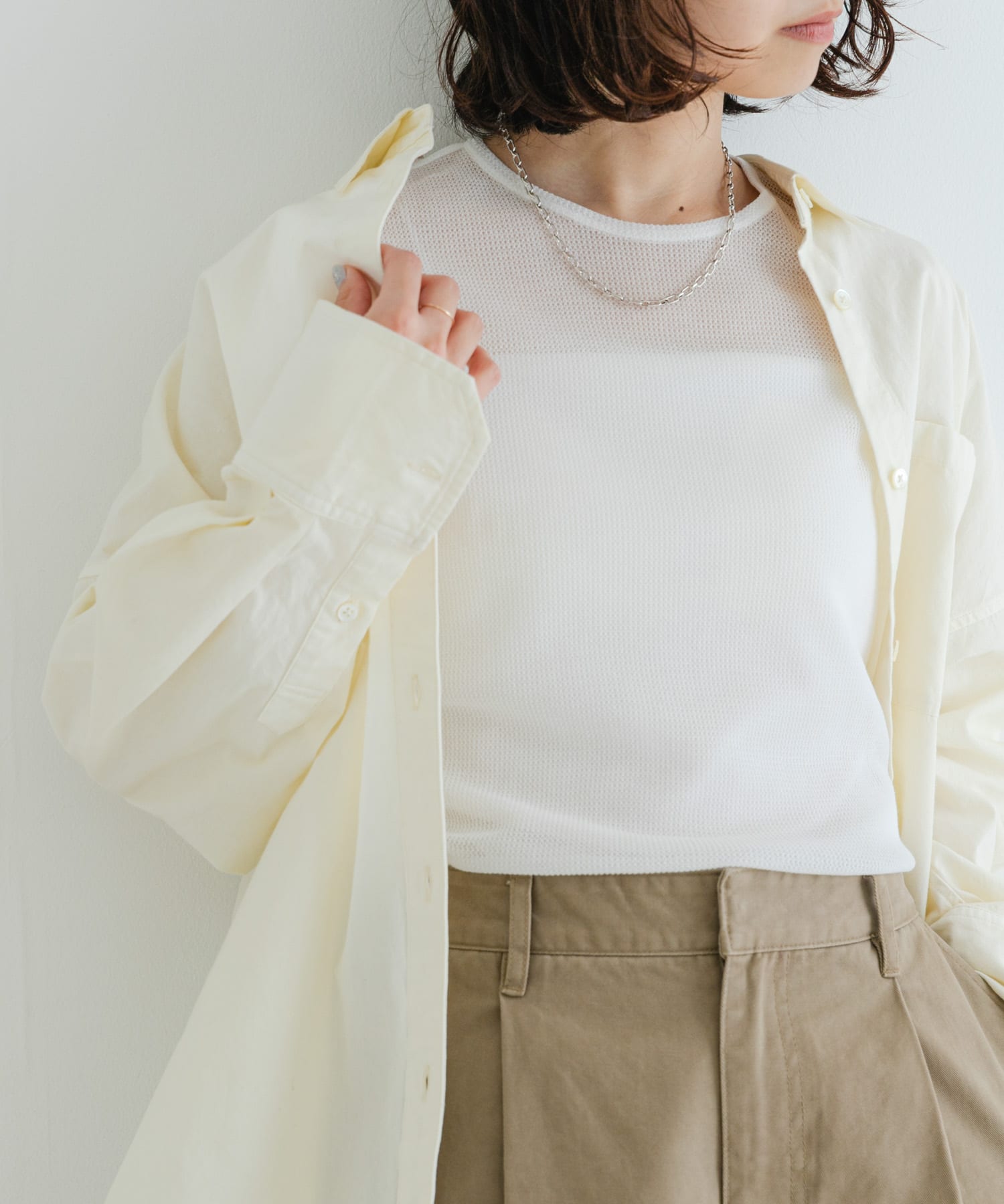 『MADE IN JAPAN』シアーワッフルカットソー