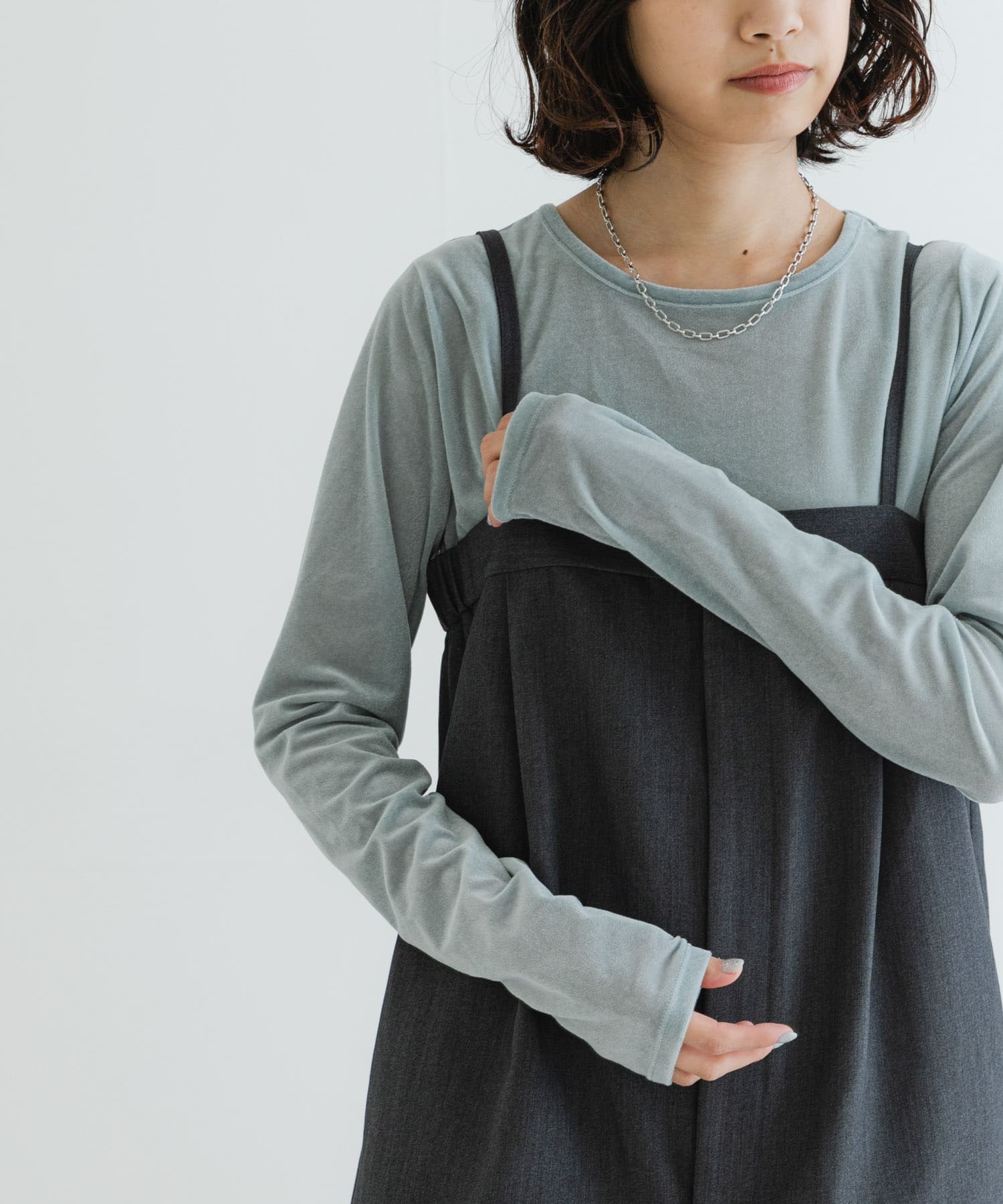 『MADE IN JAPAN』シアーベロアロングスリーブカットソー