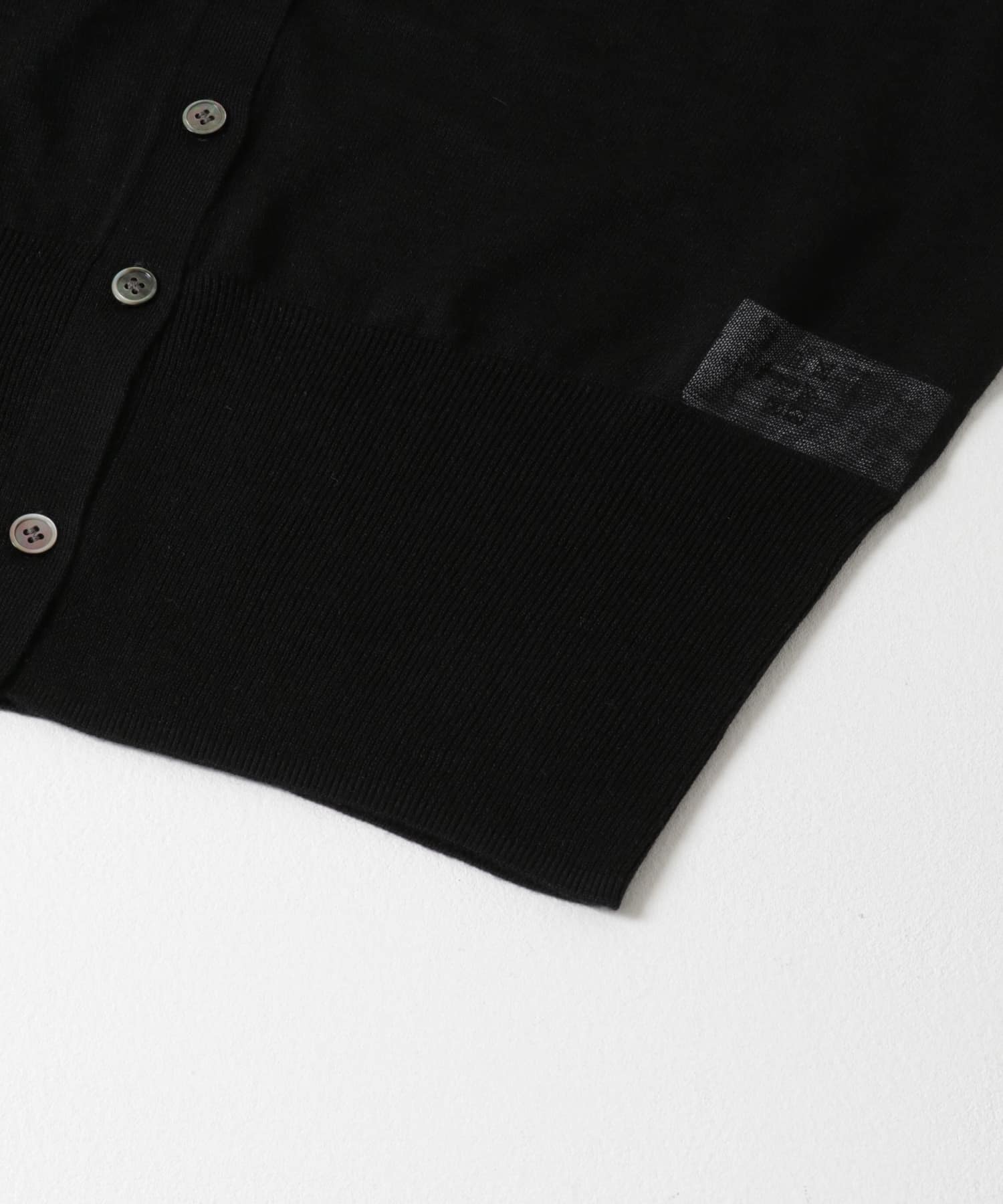 カシミヤミックスVネックカーディガン BLACK FREE