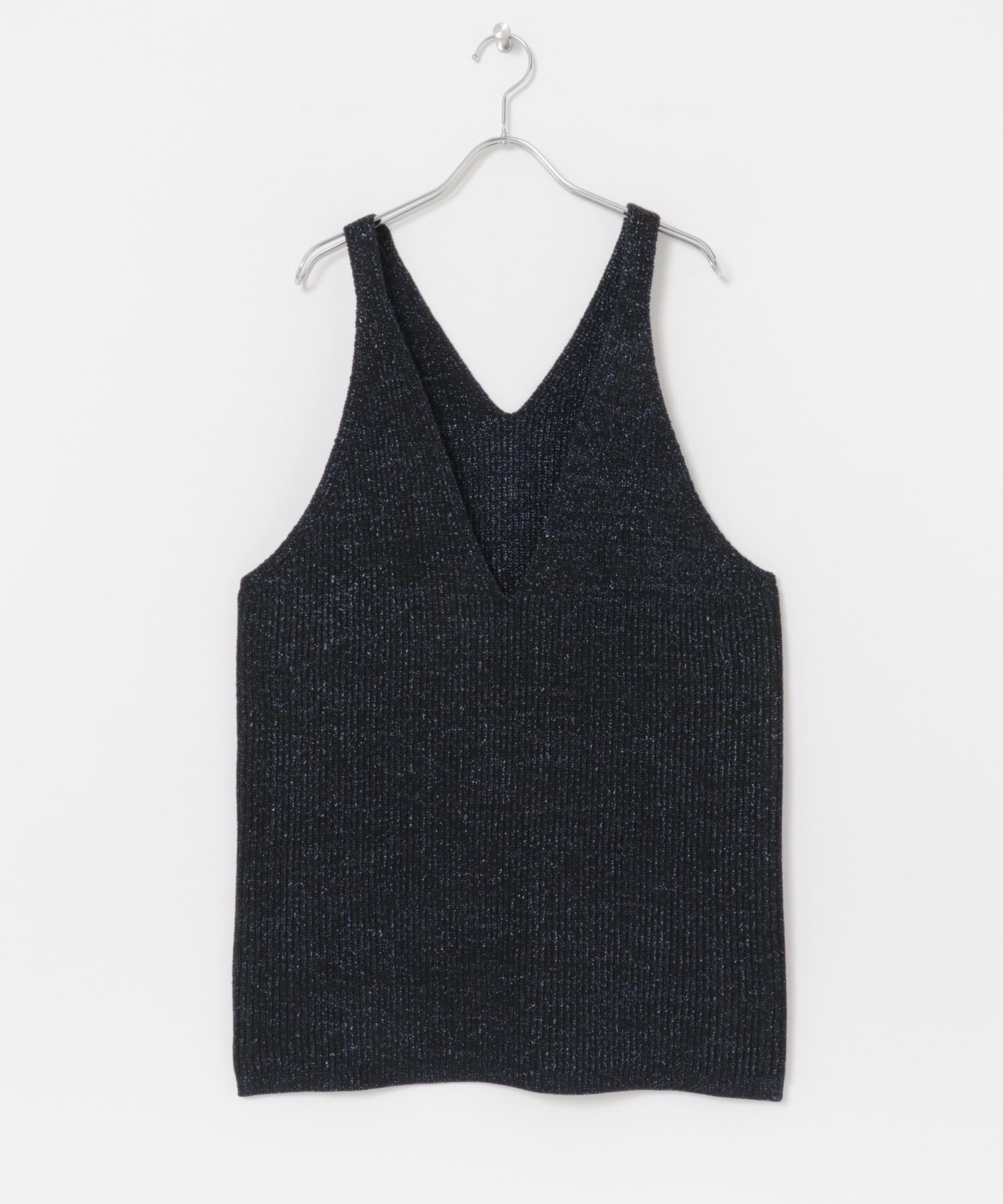 チュニックラメニットベスト NAVY FREE