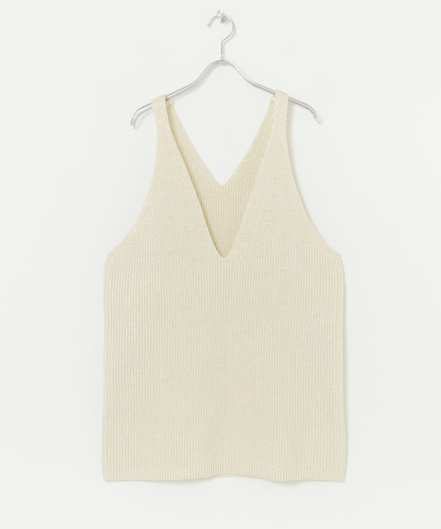 チュニックラメニットベスト IVORY FREE