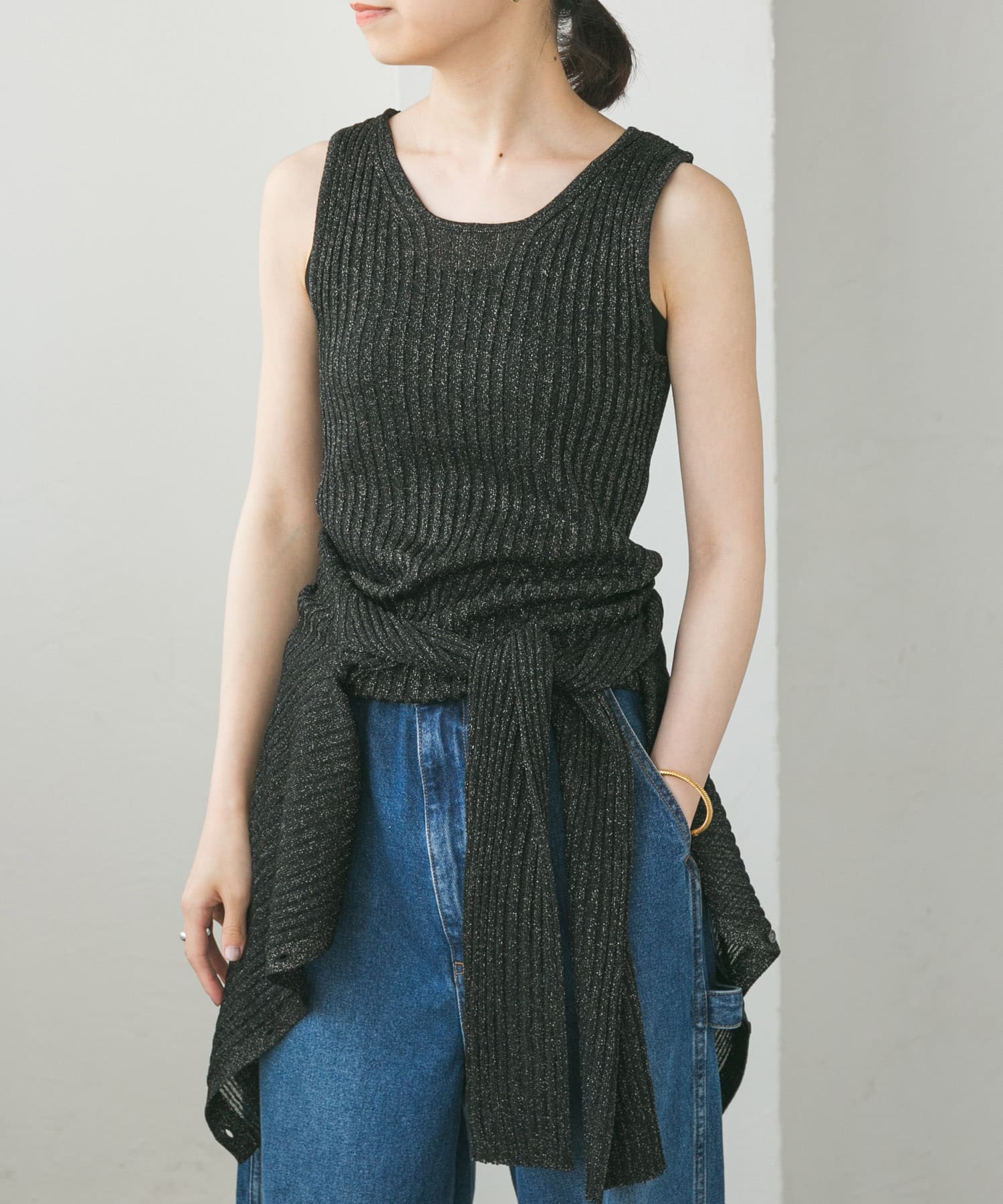 ハイゲージラメタンクトップ