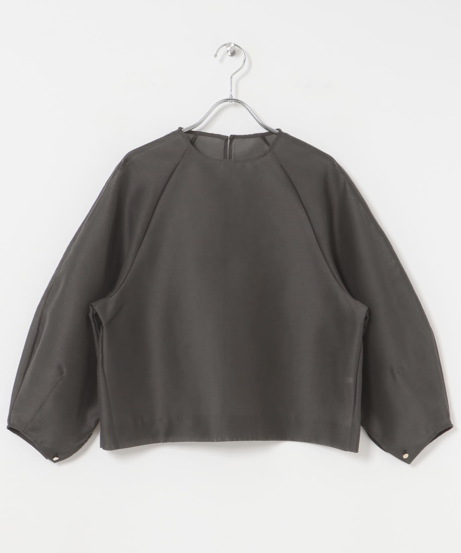 『MADE IN JAPAN』オーガンジーブラウス CHARCOAL FREE