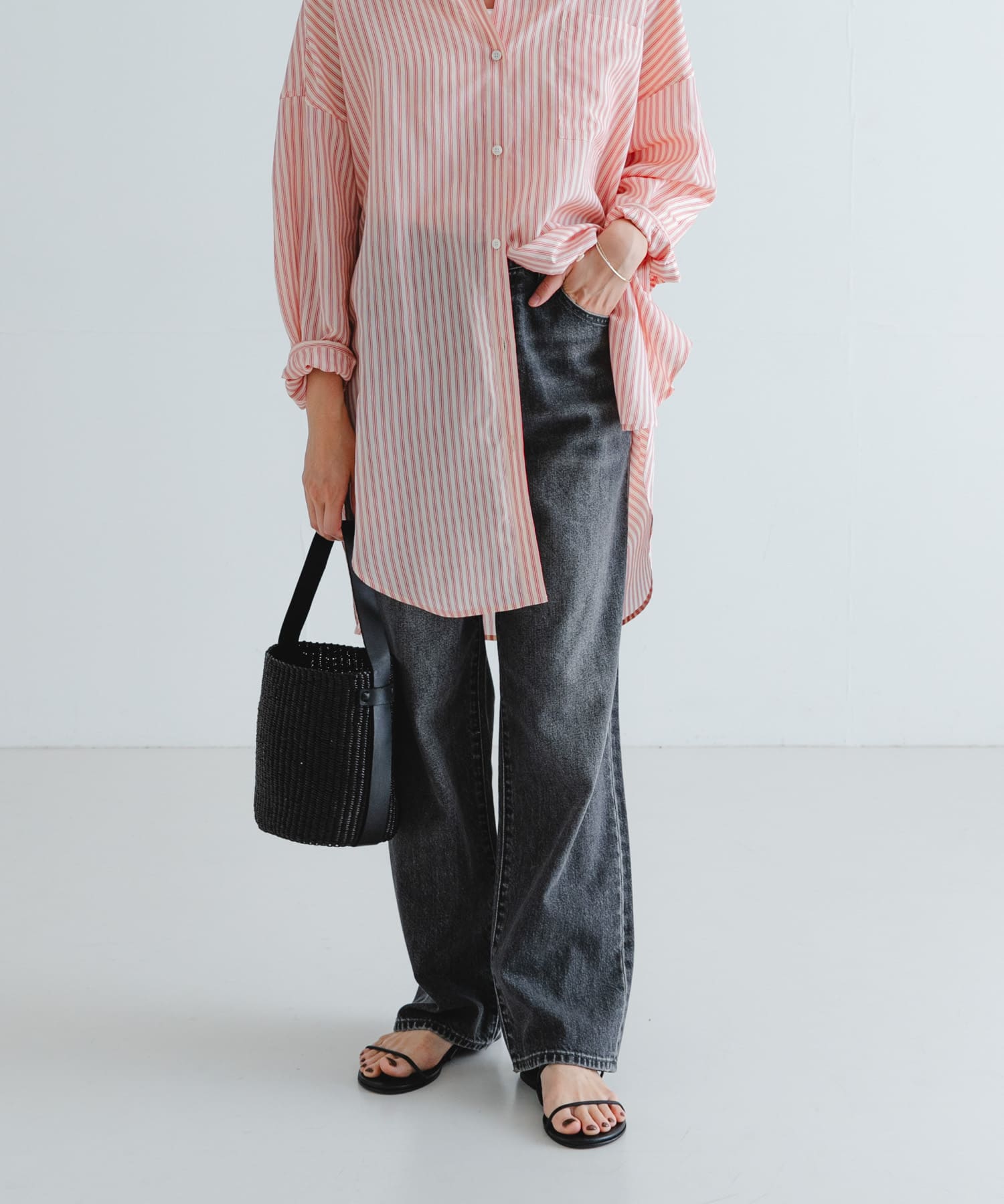 『3サイズ展開』new basic　ストレートフィットデニムパンツ