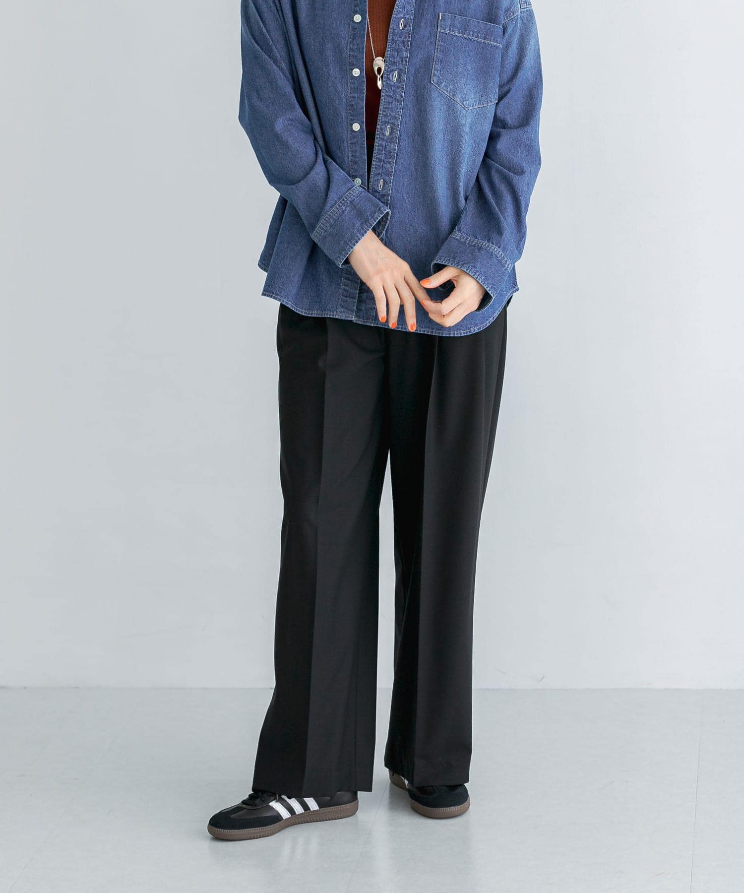 スーパー100ウールワイドスラックス(36 GRAY): ボトム｜URBAN RESEARCH