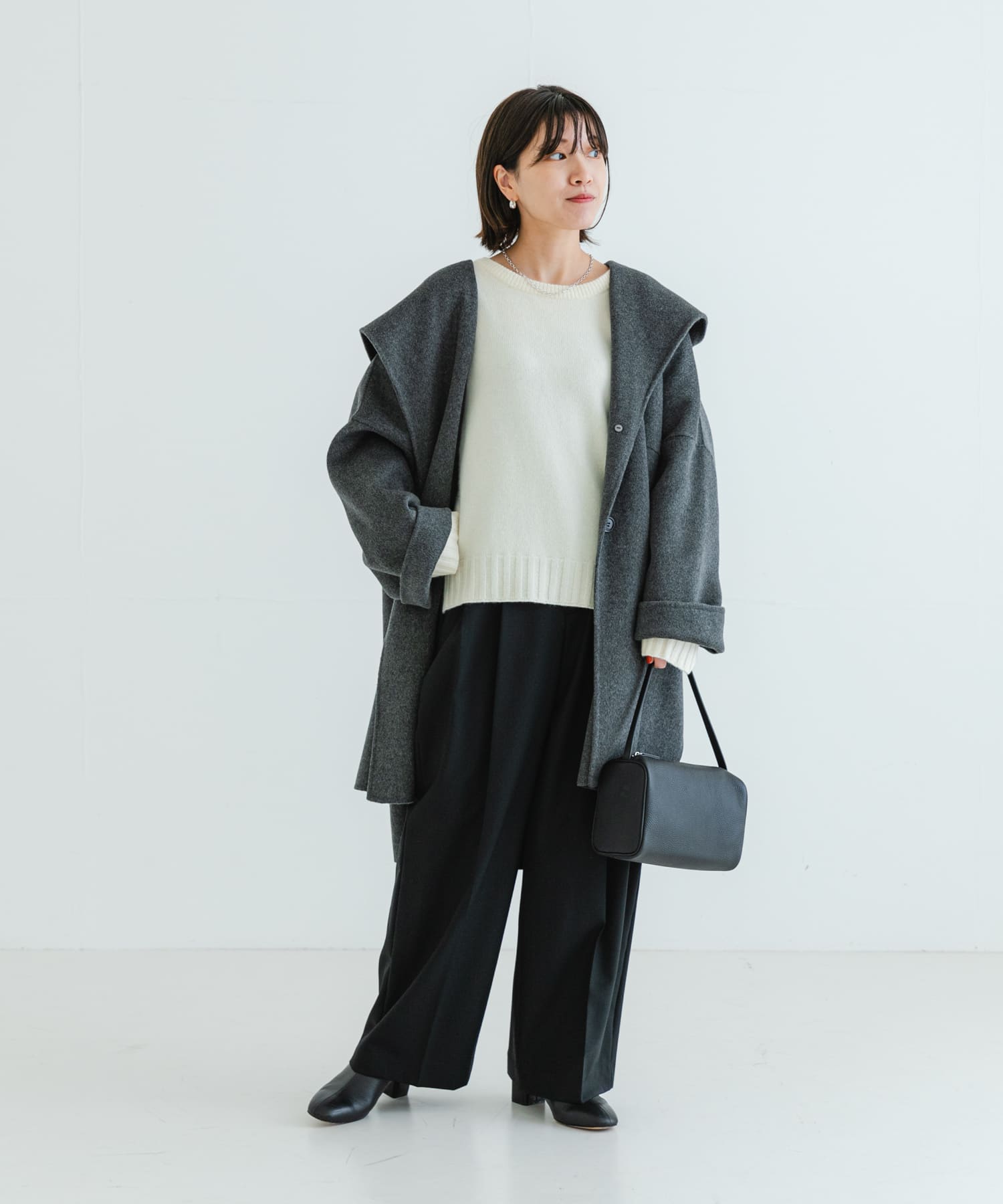 Hilton スーパー100 ウール　スラックス スーパー100ウールワイドスラックス(36 GRAY): ボトム｜URBAN RESEARCH