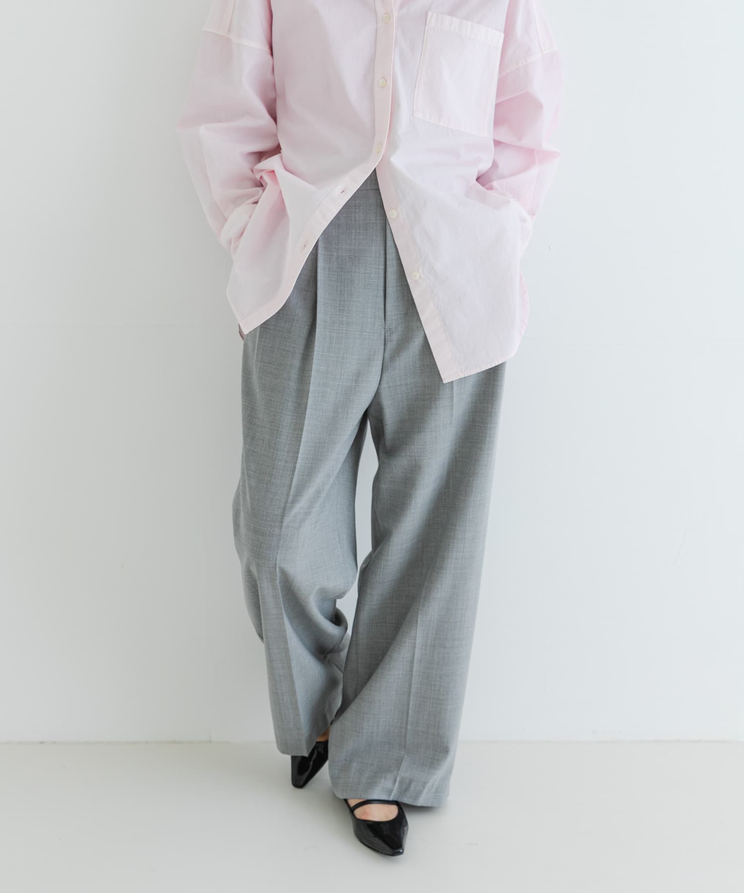 スーパー100ウールワイドスラックス