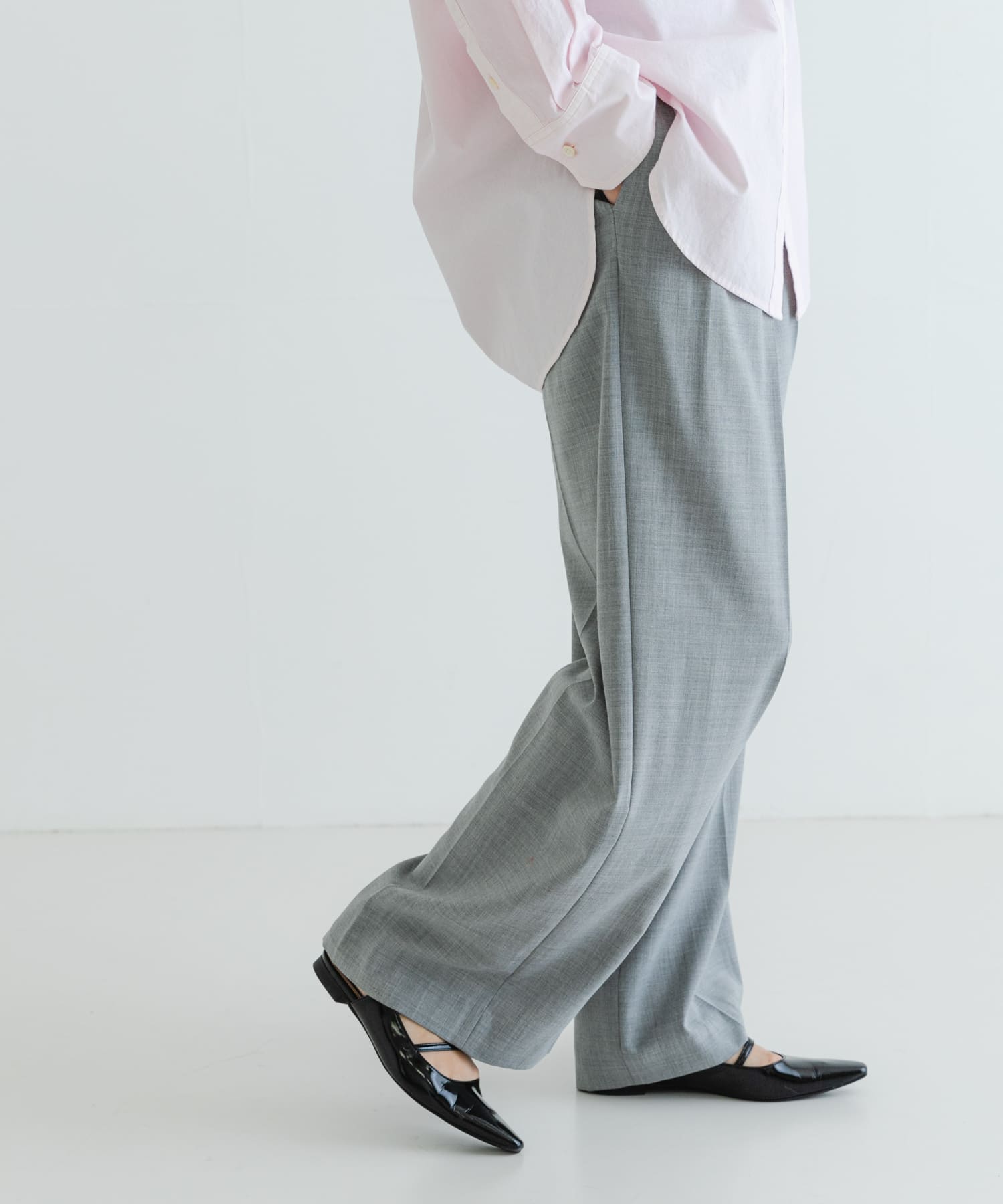 スーパー100ウールワイドスラックス(36 GRAY): ボトム｜URBAN RESEARCH