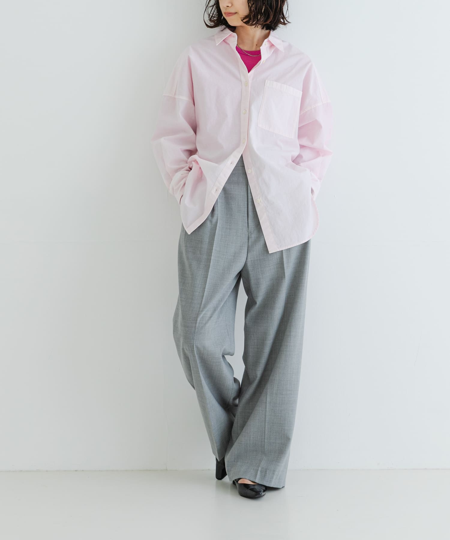スーパー100ウールワイドスラックス(36 GRAY): ボトム｜URBAN RESEARCH