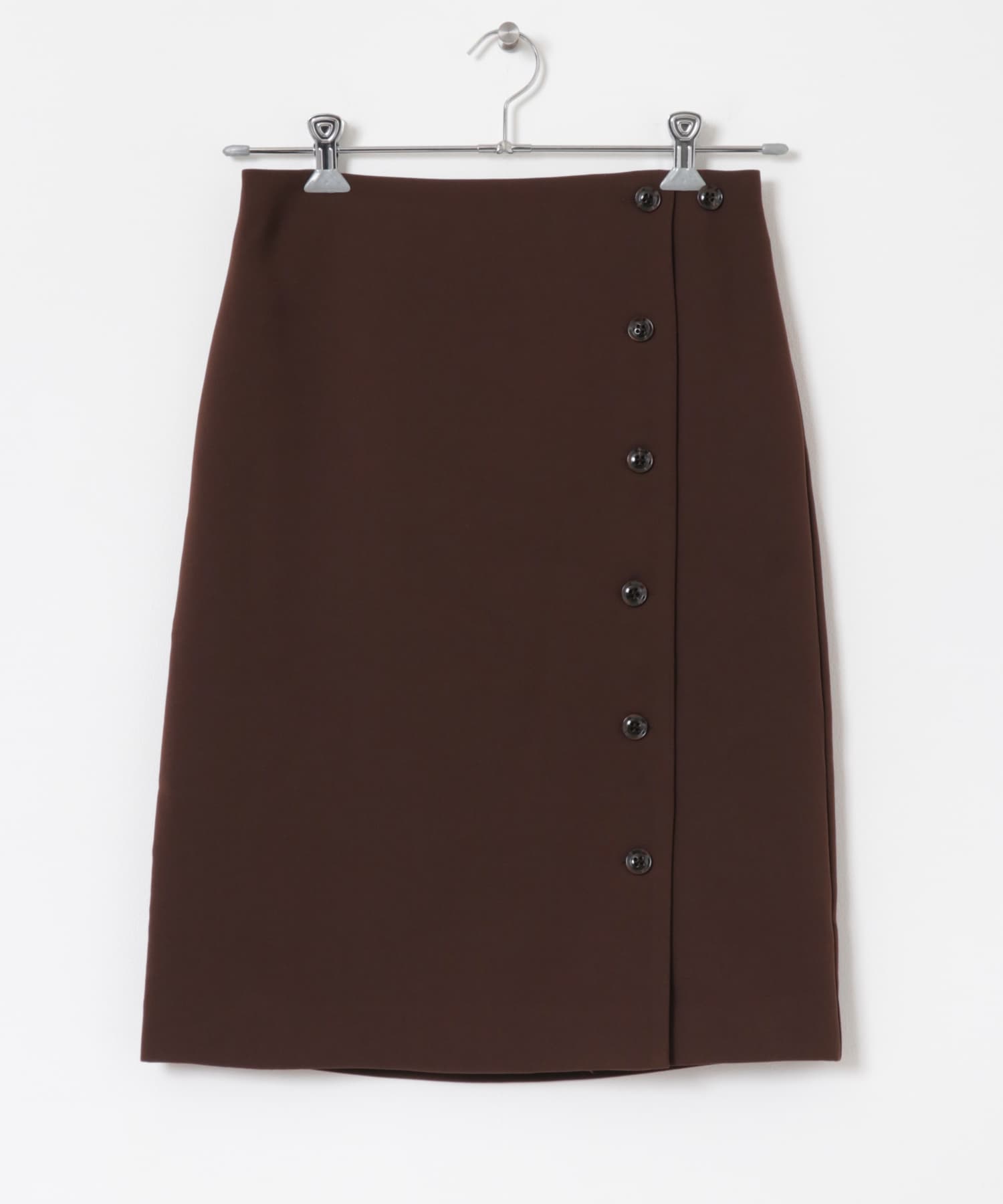 レイヤードラップスカート BROWN FREE