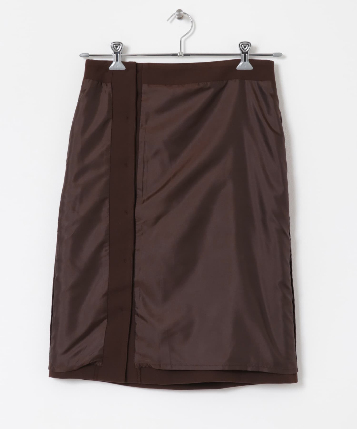レイヤードラップスカート BROWN FREE
