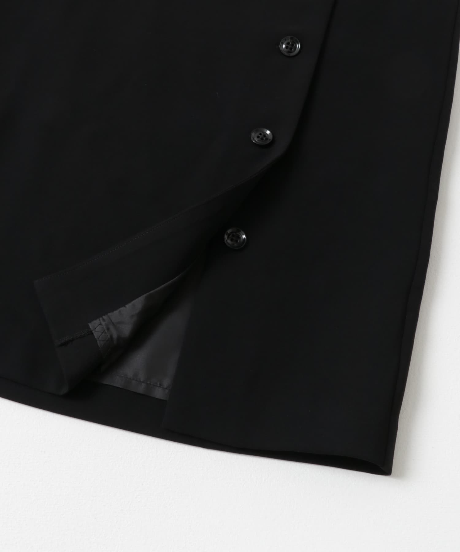 レイヤードラップスカート BLACK FREE