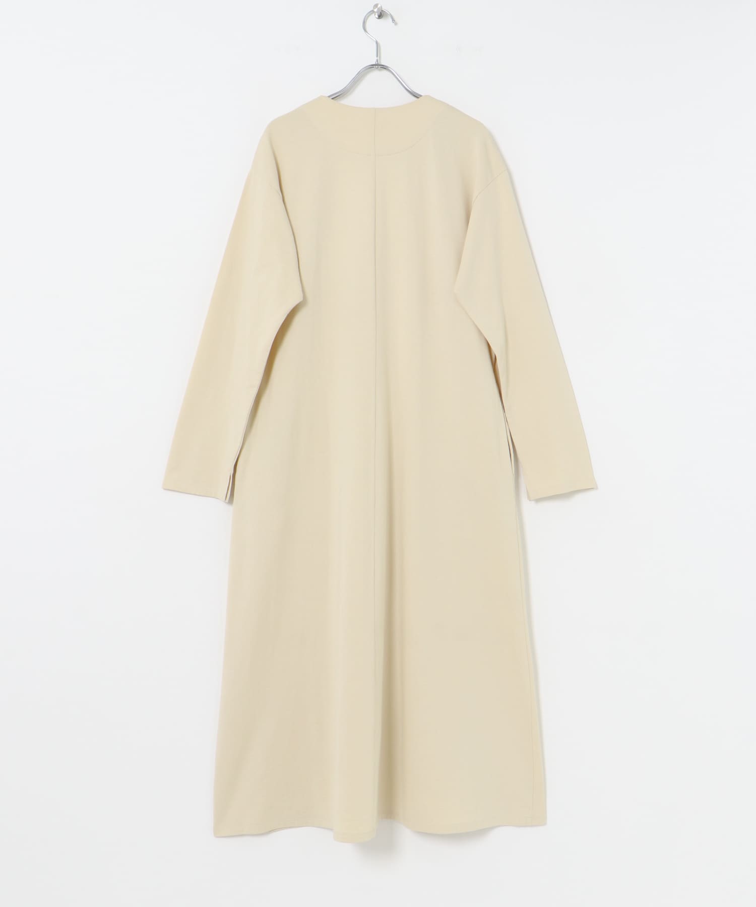 『MADE IN JAPAN』Vネックロングワンピース L.BEIGE FREE