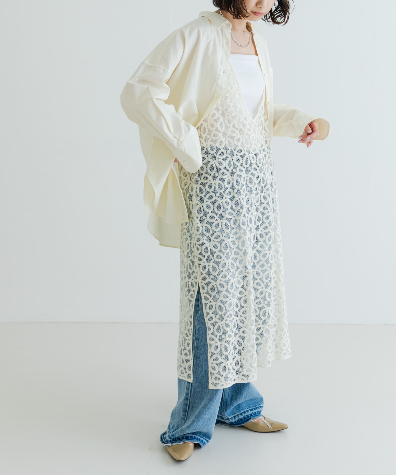 コードレースレイヤードワンピース