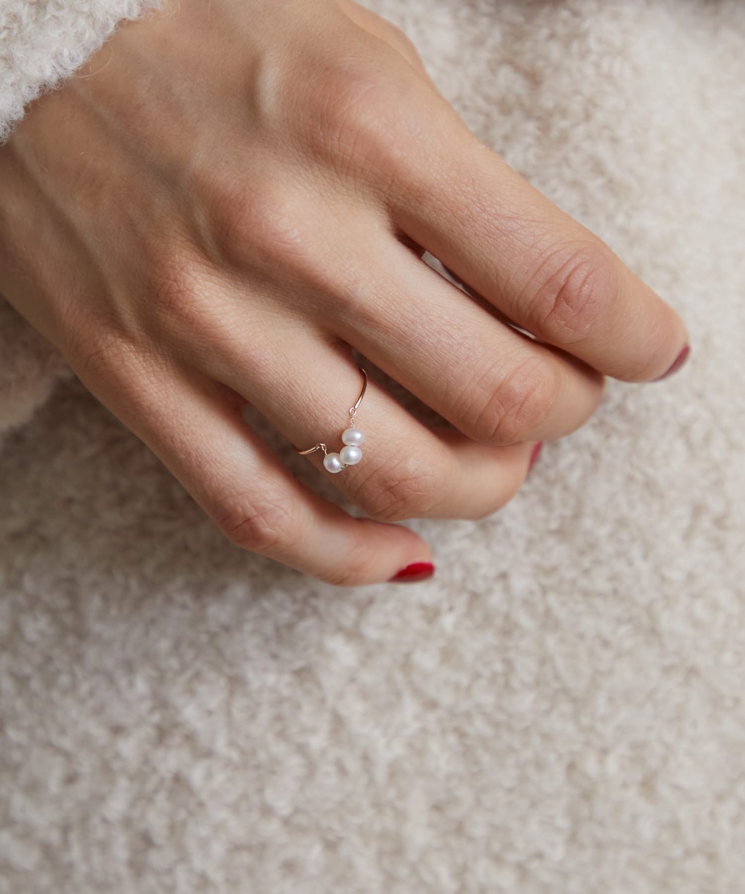 ff by decor urban research　Sway pearl ring GOLD 9