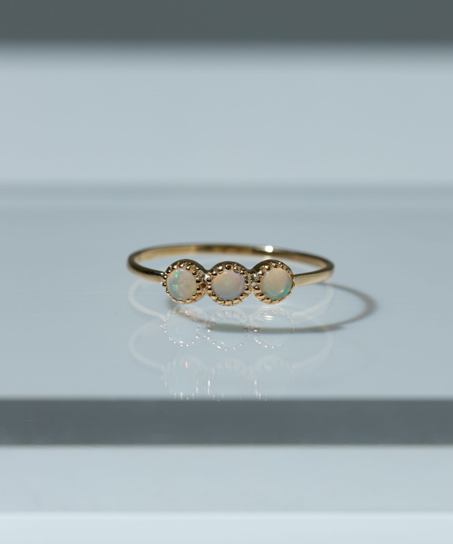 ff by decor urban research　three stone ring オパール 9