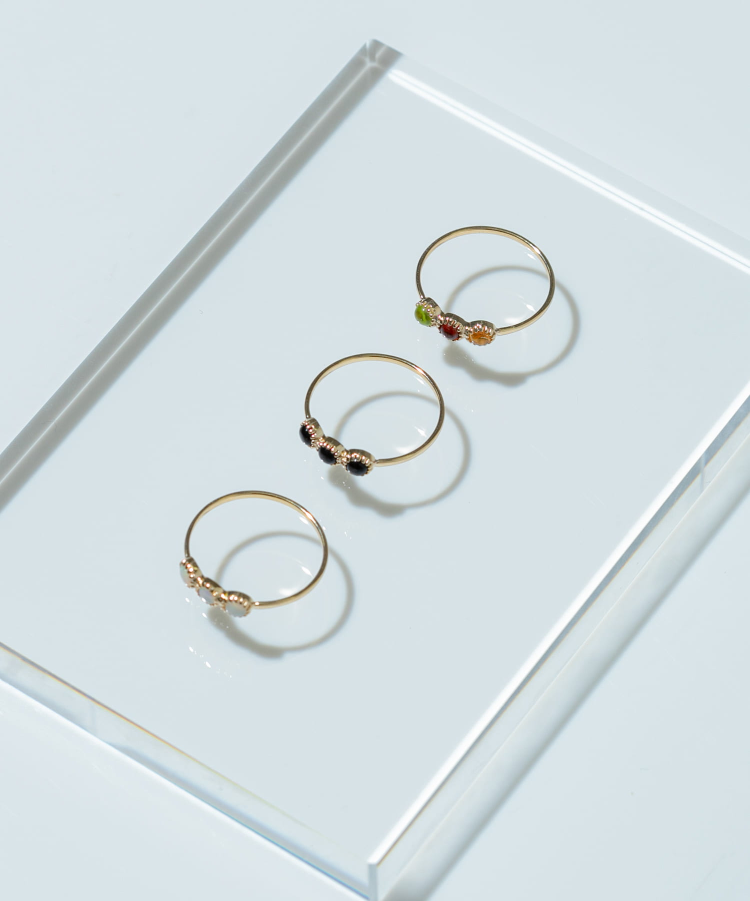 ff by decor urban research　three stone ring オパール 9