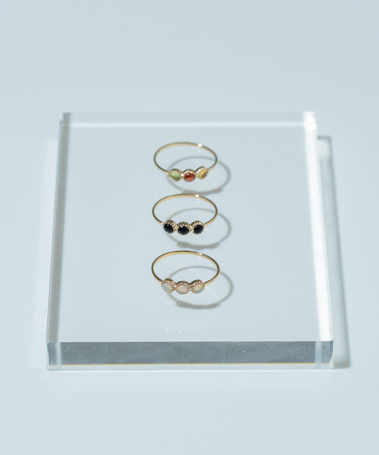 ff by decor urban research　three stone ring オパール 9