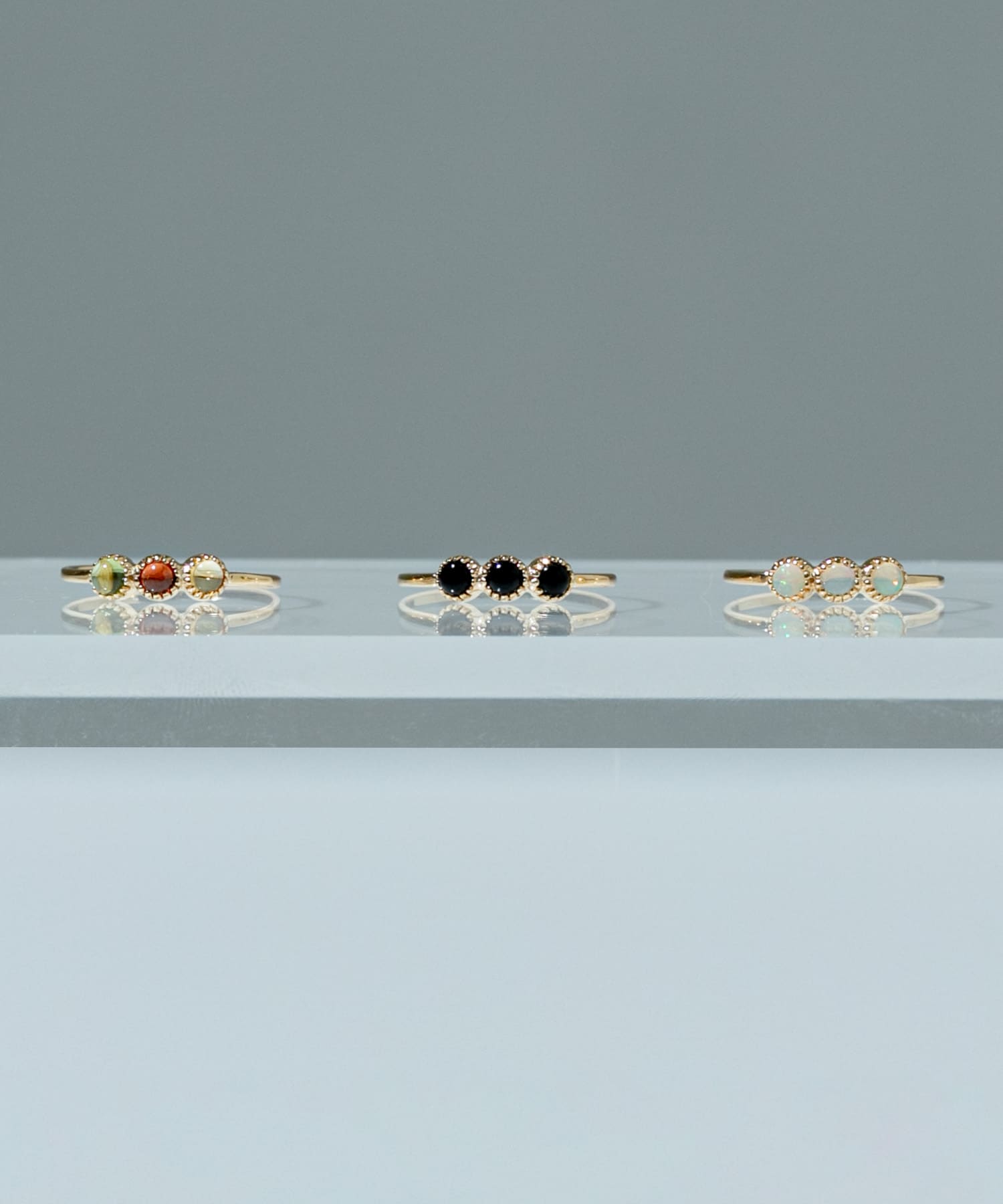 ff by decor urban research　three stone ring オパール 9