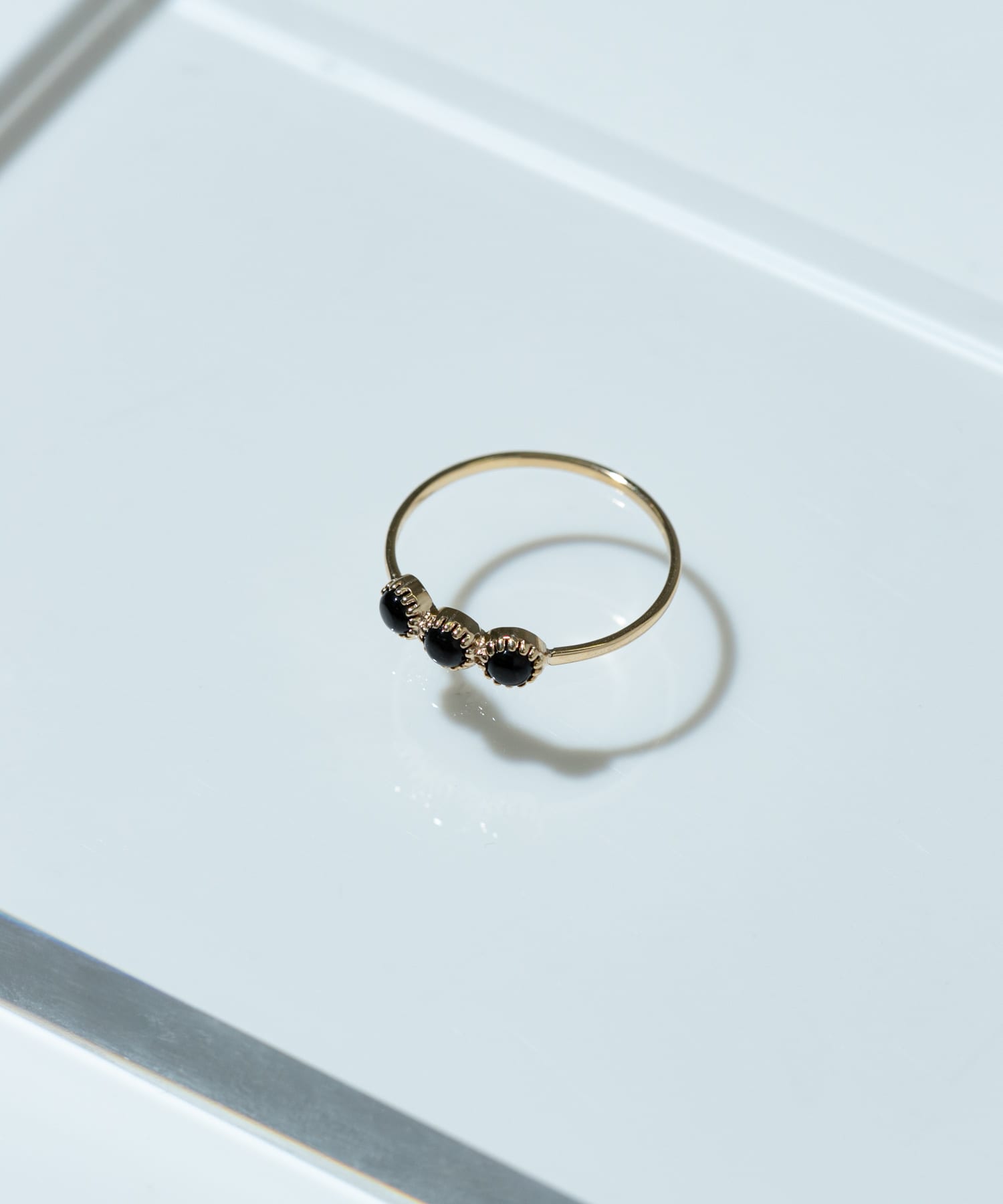 ff by decor urban research　three stone ring オニキス 9