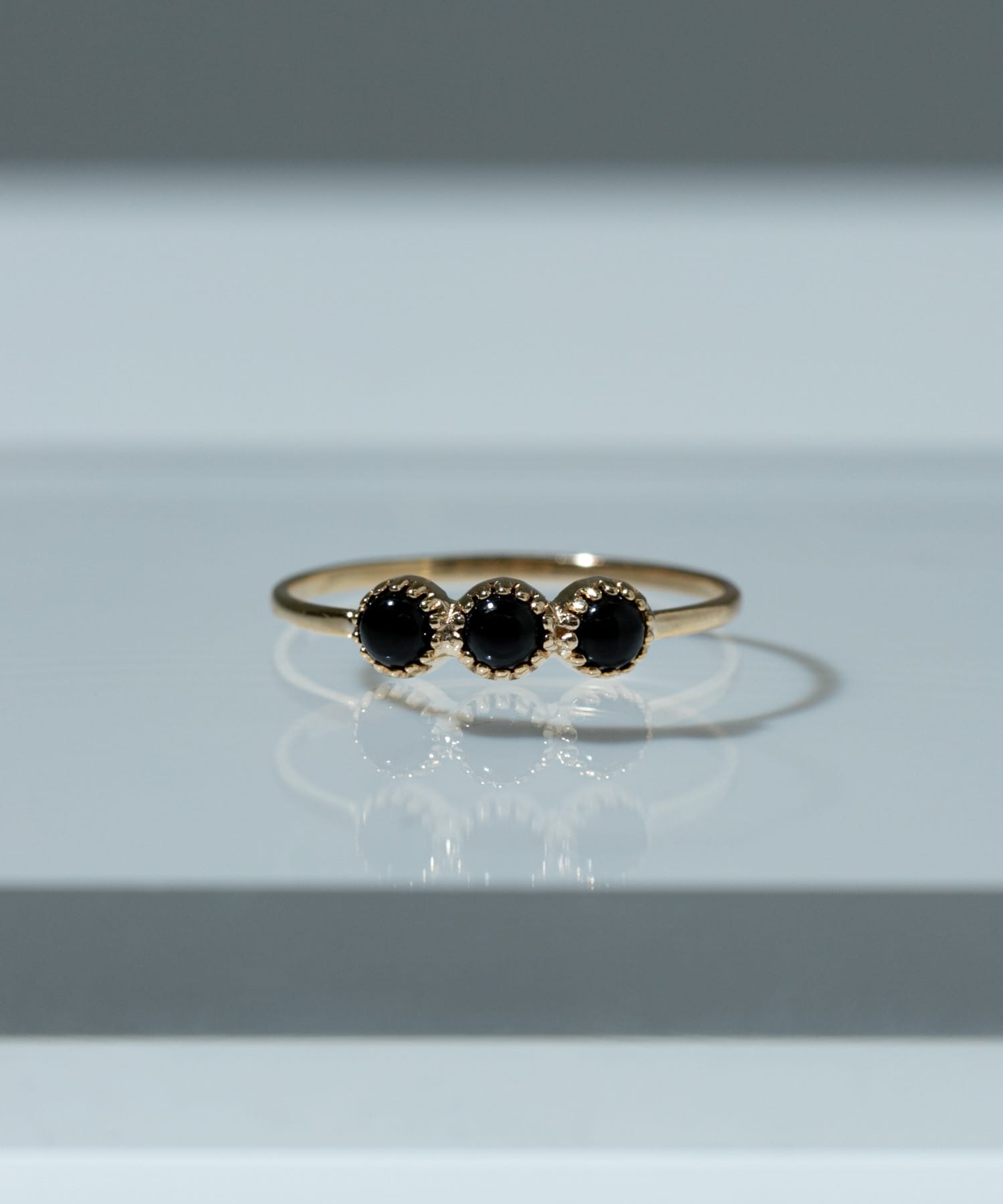 ff by decor urban research　three stone ring オニキス 9