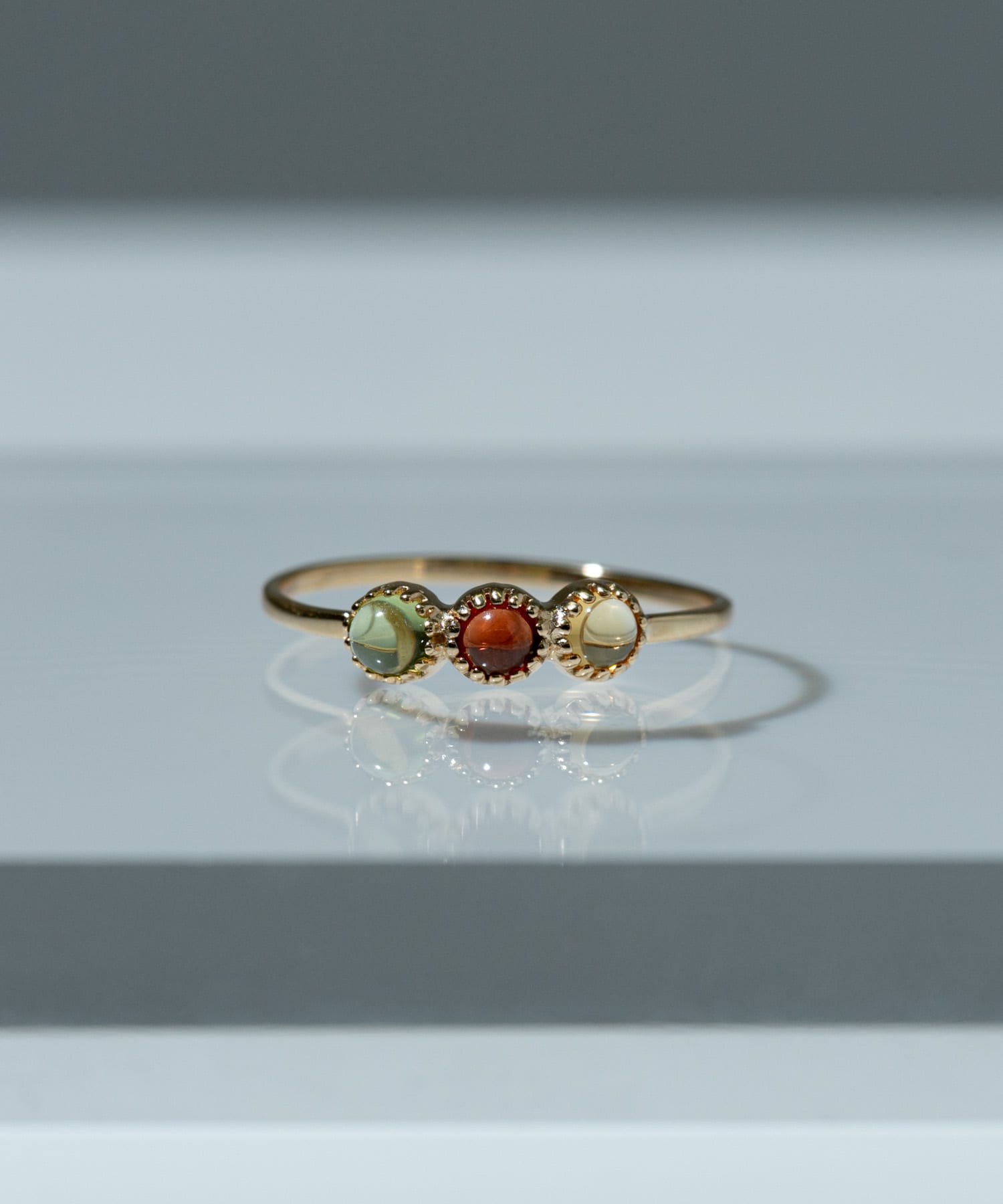 ff by decor urban research　three stone ring MULTI 9