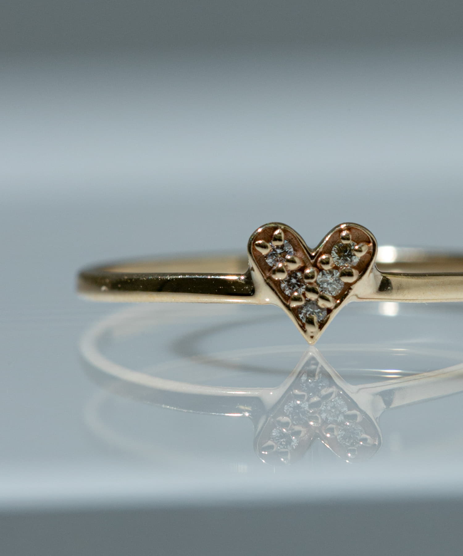 ff by decor urban research　dia petit heart ring 10KYG 9