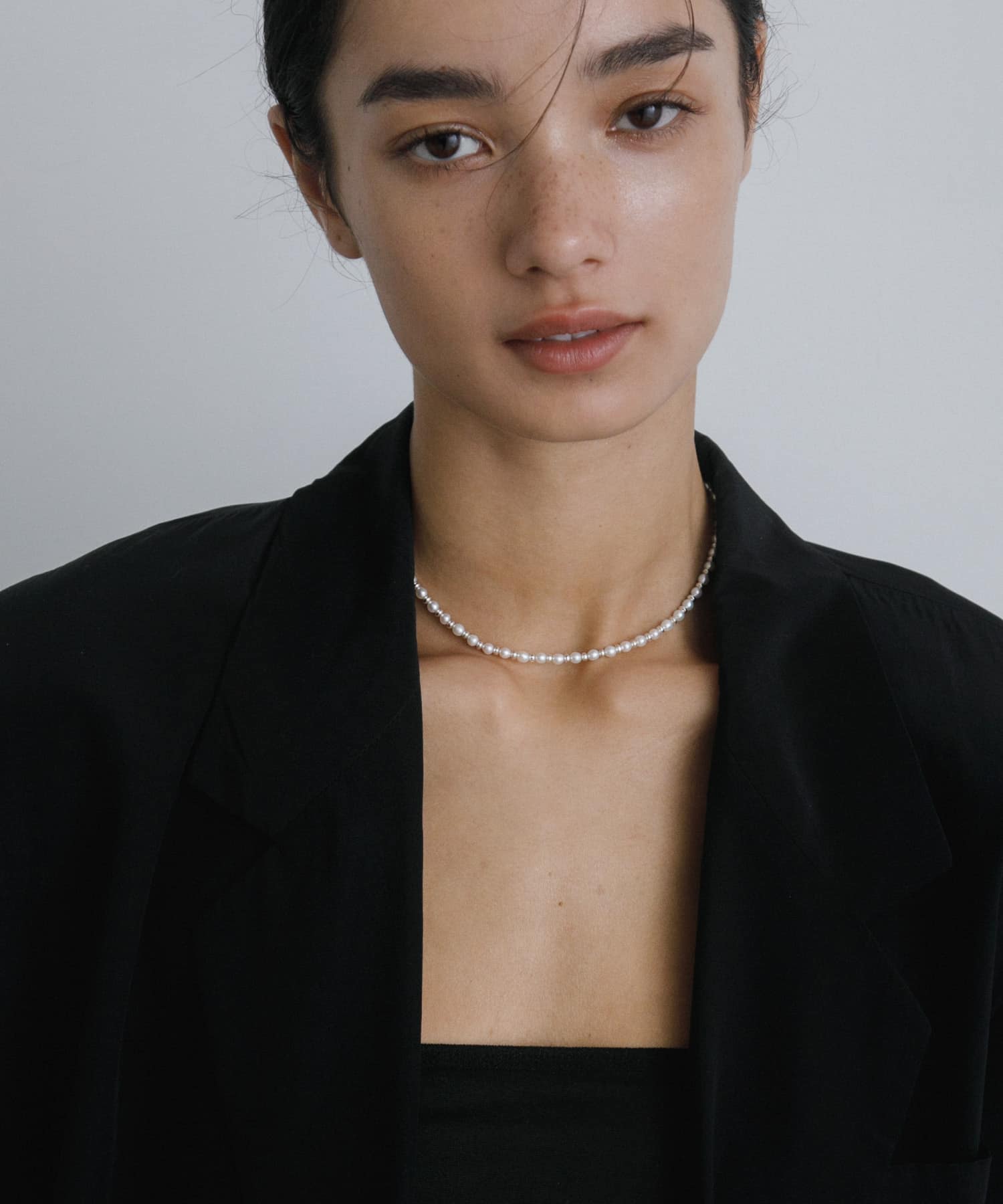 decor『デコール』　Hematite Pearl Choker SILVER -